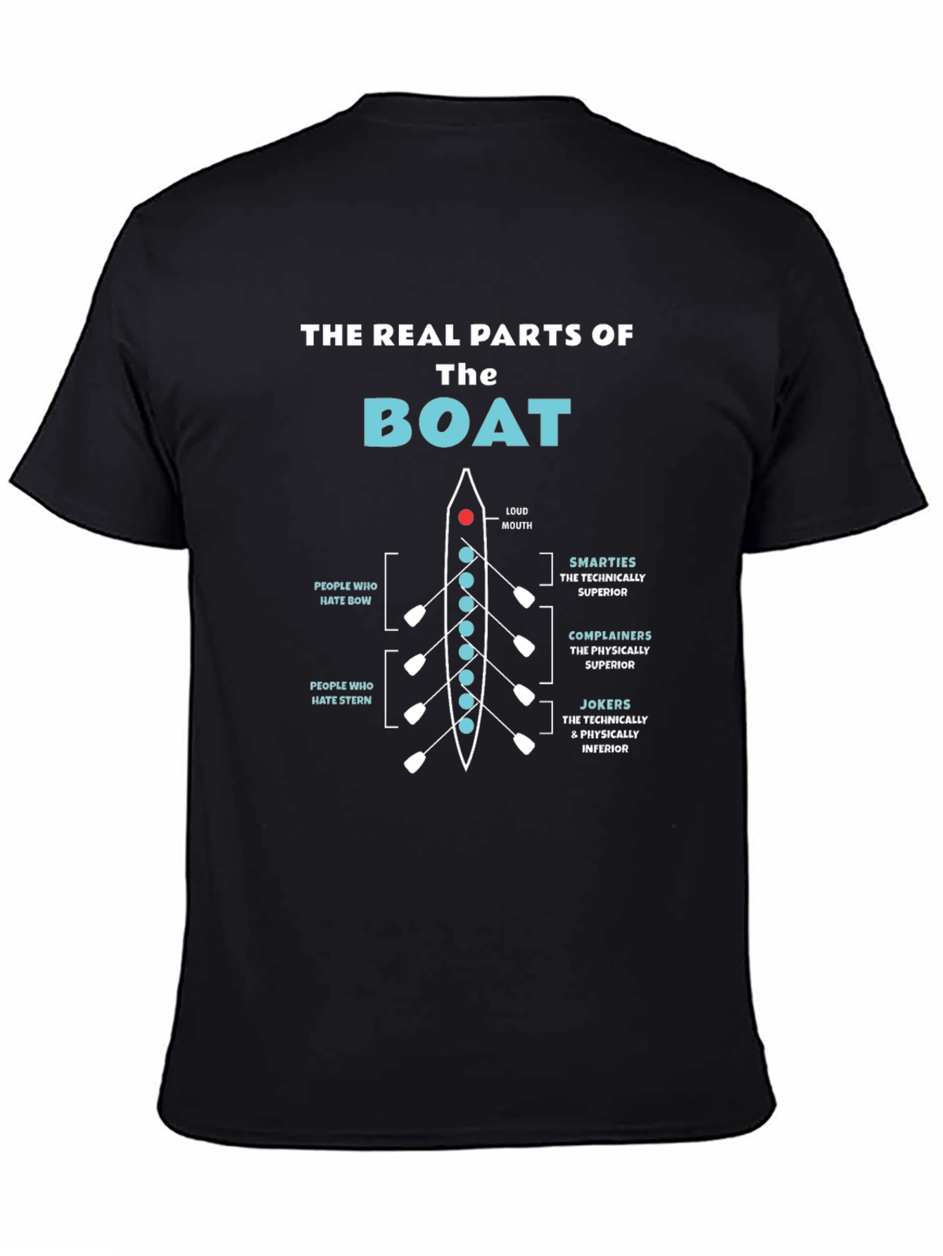The Real Parts of The Boat Funny Rowing T-Shirt