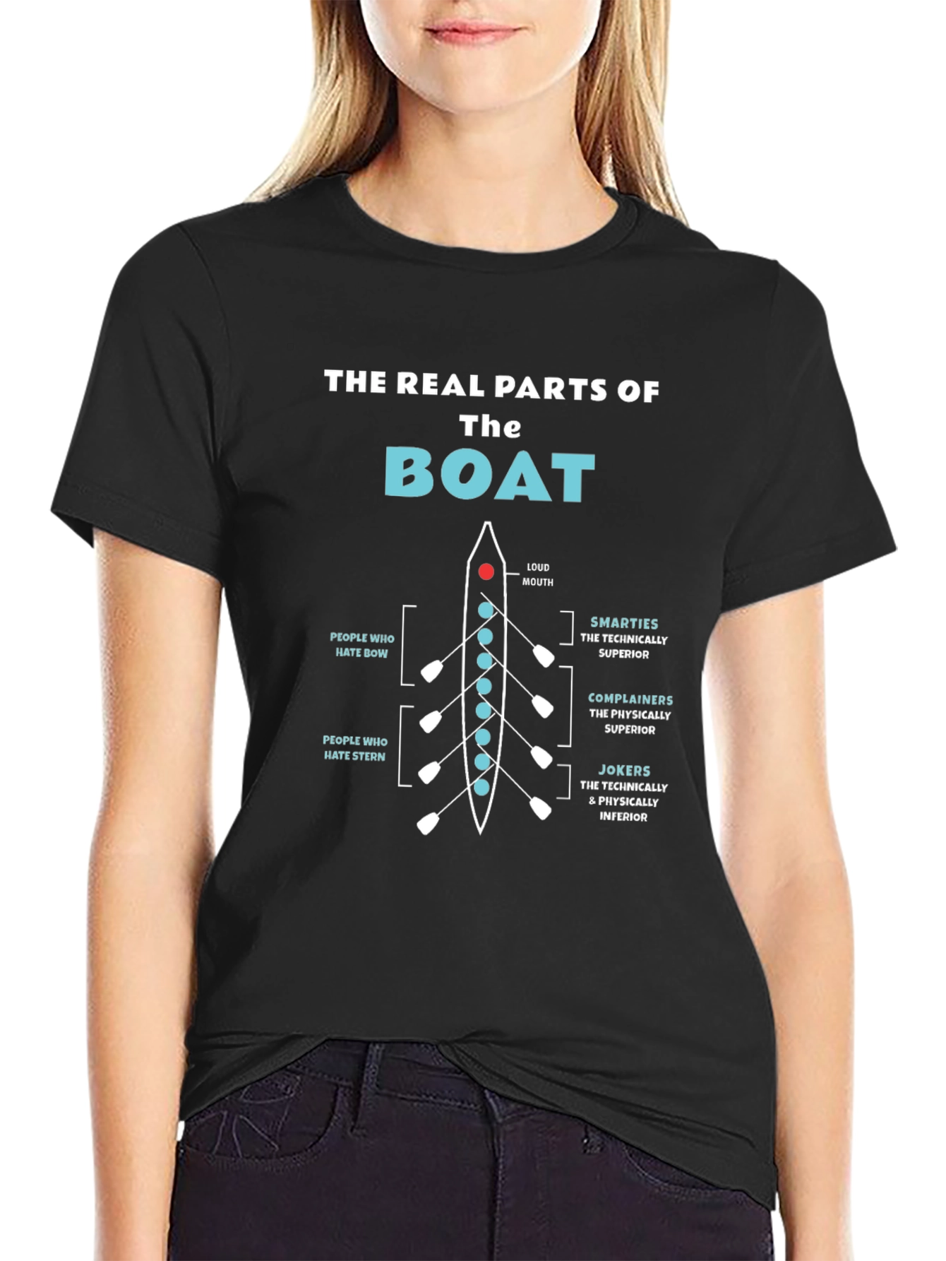The Real Parts of The Boat Funny Rowing T-Shirt