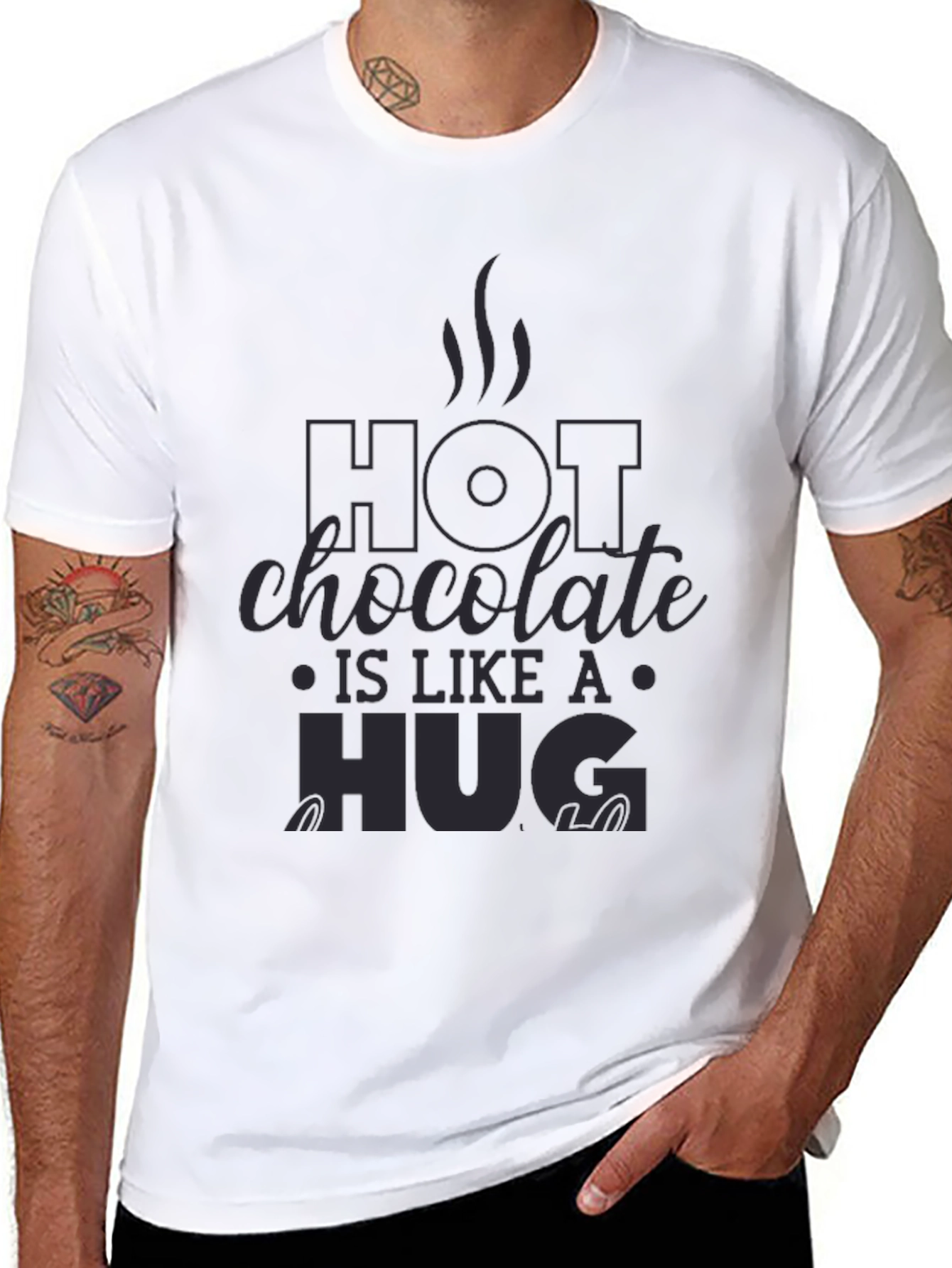 Hot Chocolate Hug Graphic T-Shirt