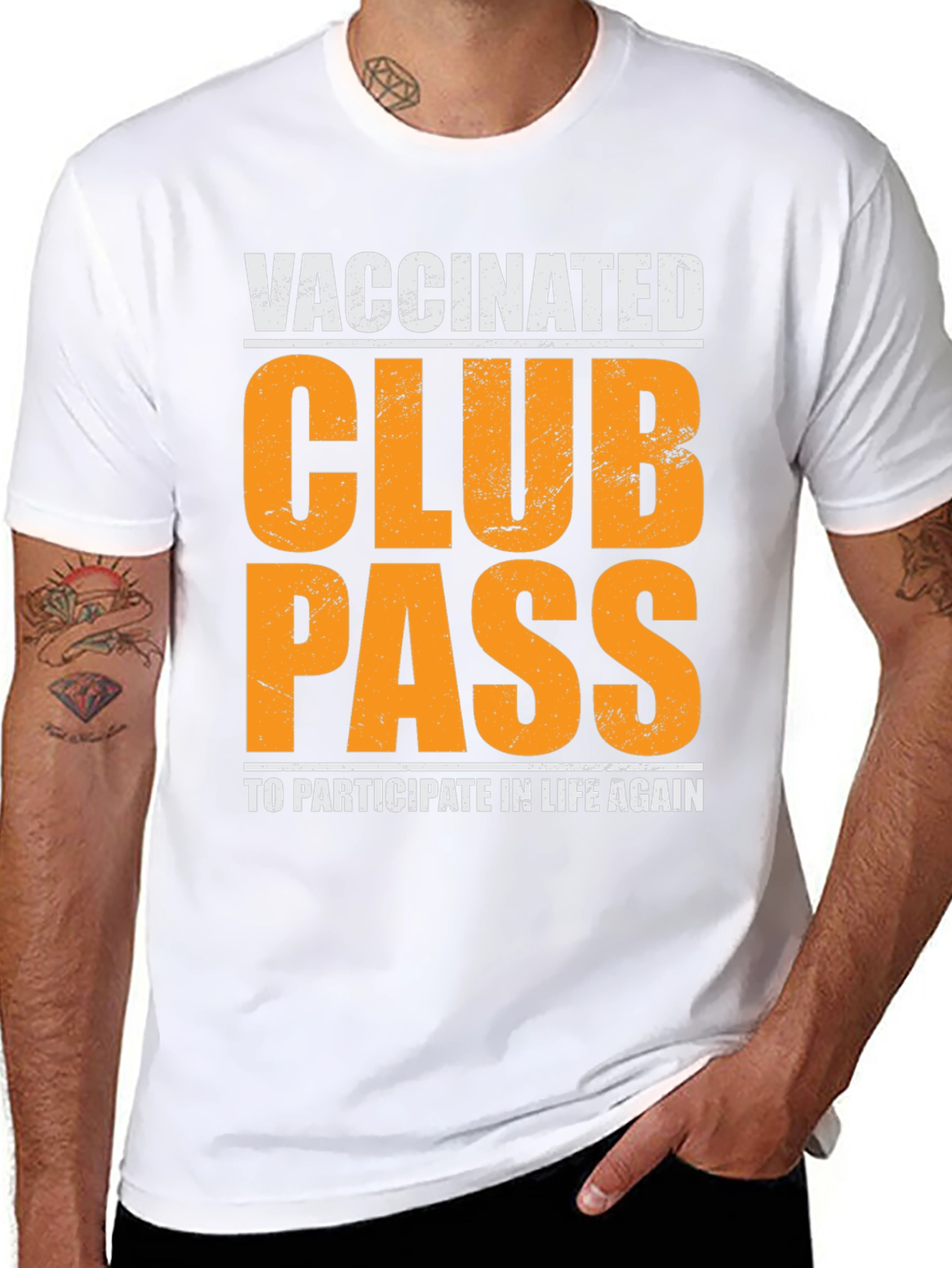 Vaccinated Club Pass Graphic Tee