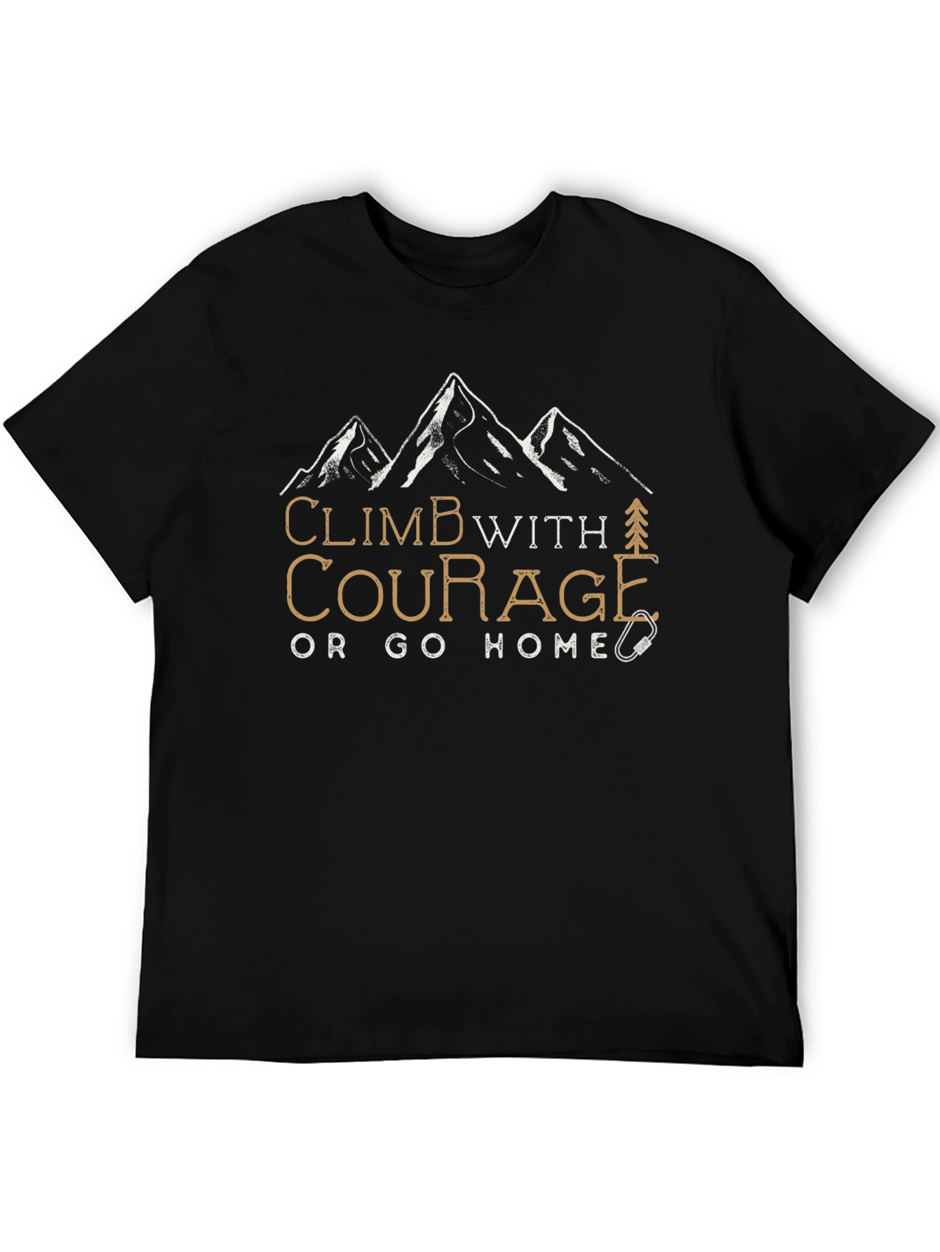 Climb With Courage Graphic Tee - Black