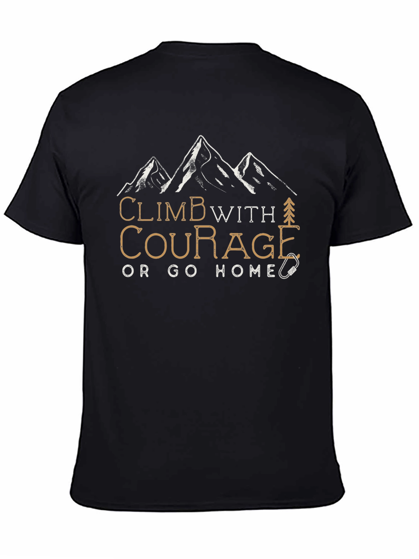 Climb With Courage Graphic Tee - Black