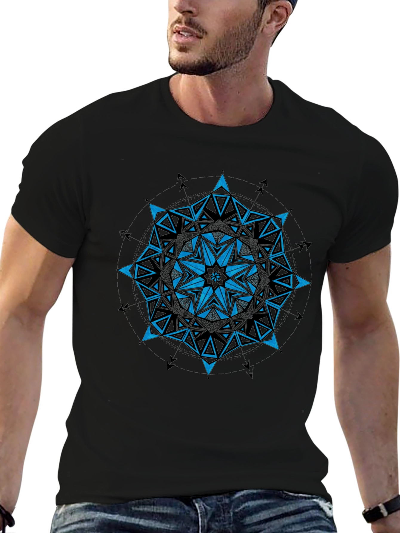 Geometric Mandala Graphic Print T-Shirt