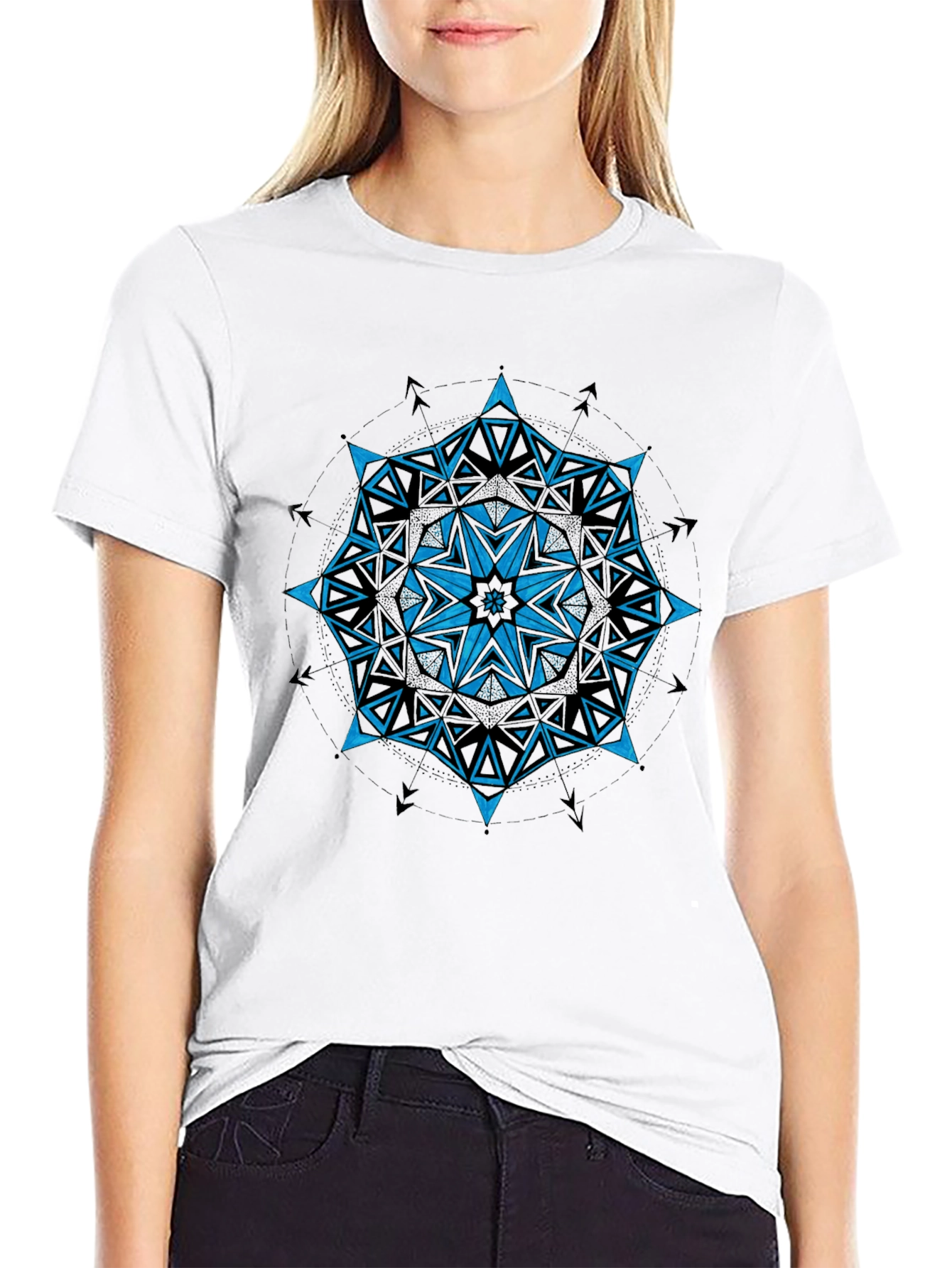 Geometric Mandala Graphic Print T-Shirt