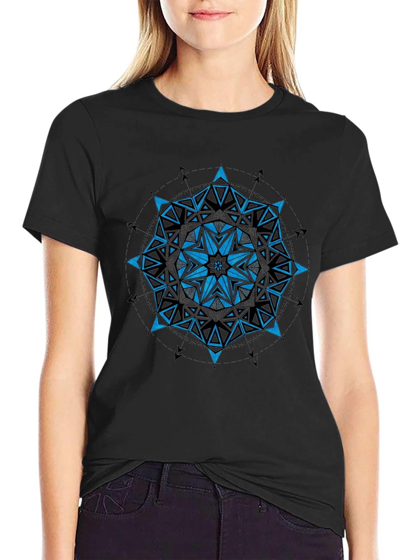 Geometric Mandala Graphic Print T-Shirt