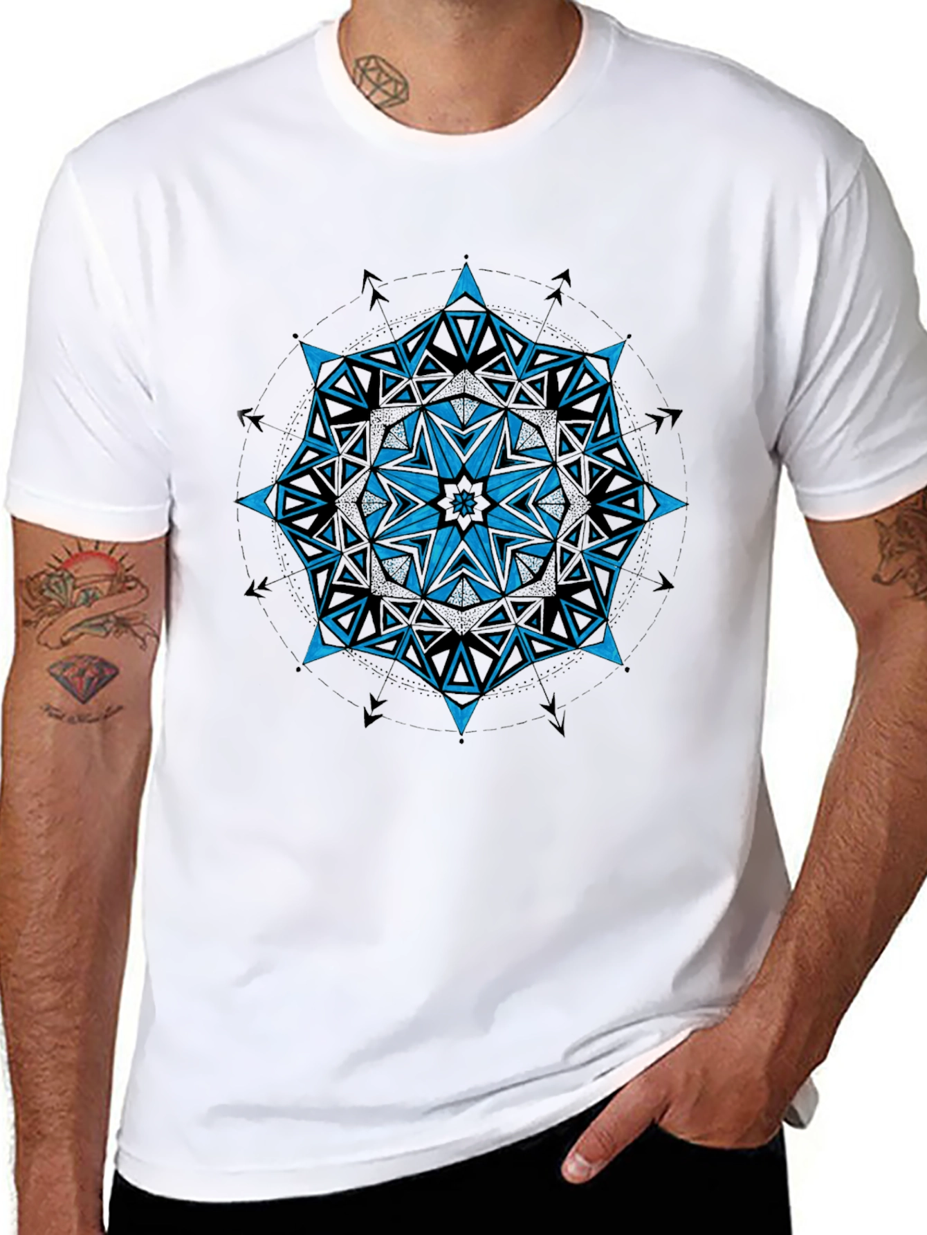 Geometric Mandala Graphic Print T-Shirt