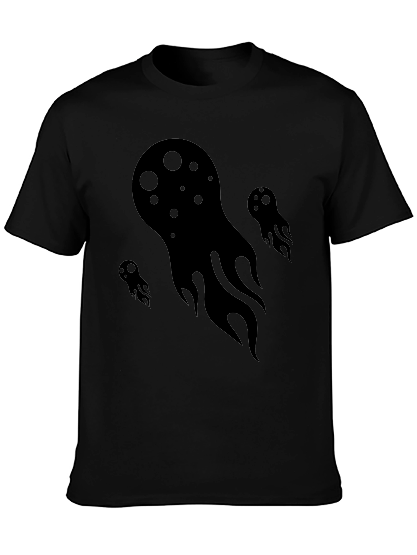 Mystic Flames Graphic Tee - Soft Cotton Black T-Shirt