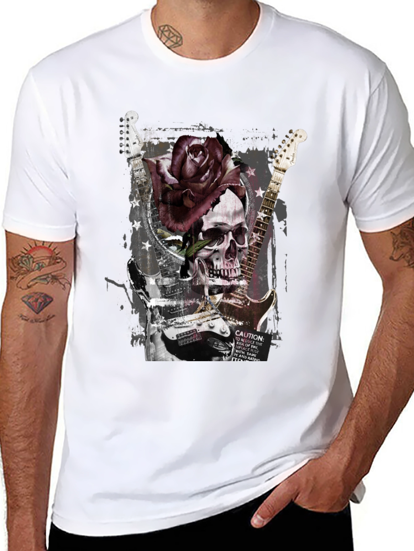 Skull & Rose Graphic T-Shirt