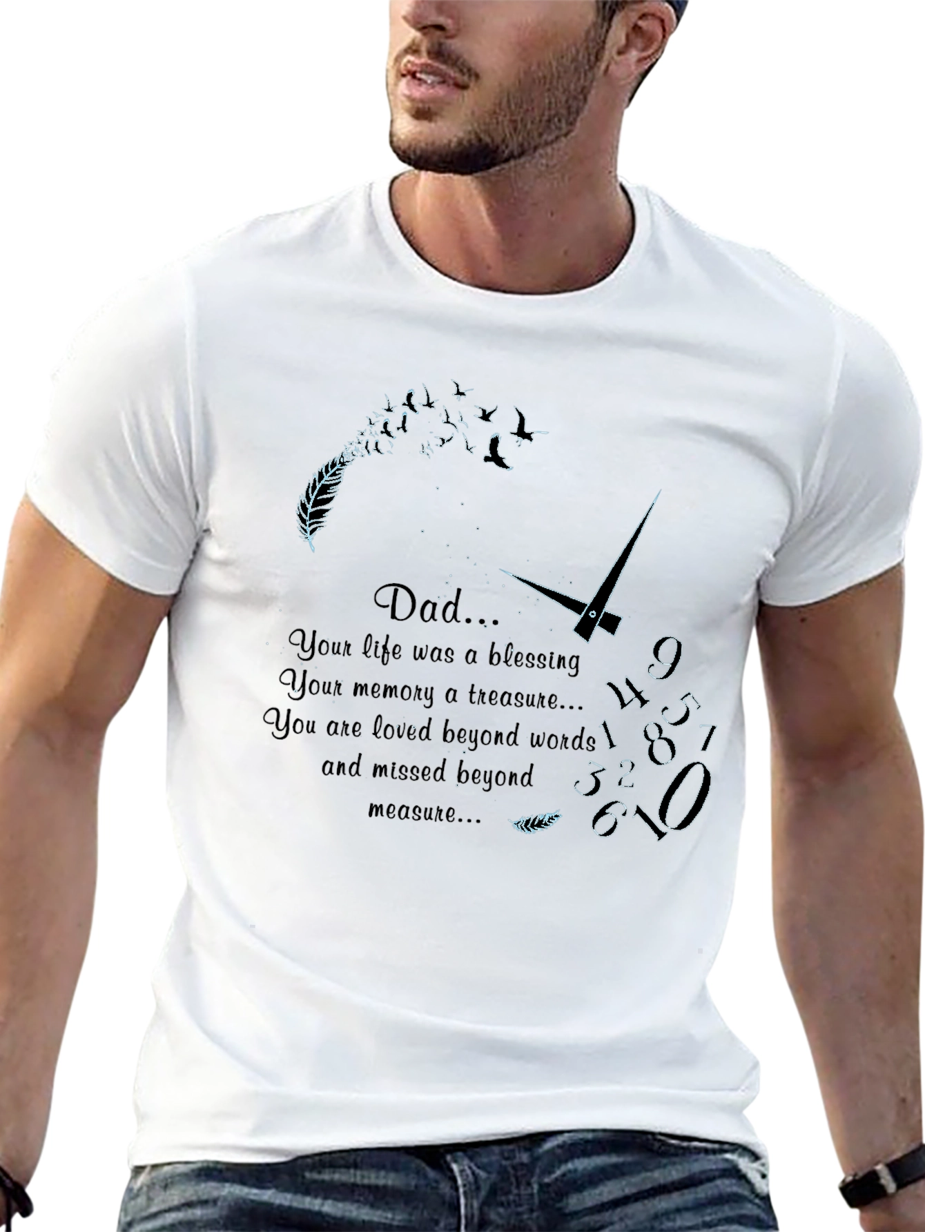Dad Memorial T-Shirt - Loved Beyond Words