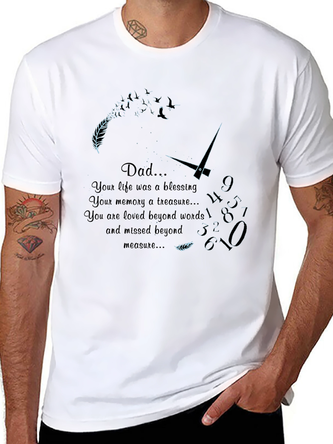 Dad Memorial T-Shirt - Loved Beyond Words