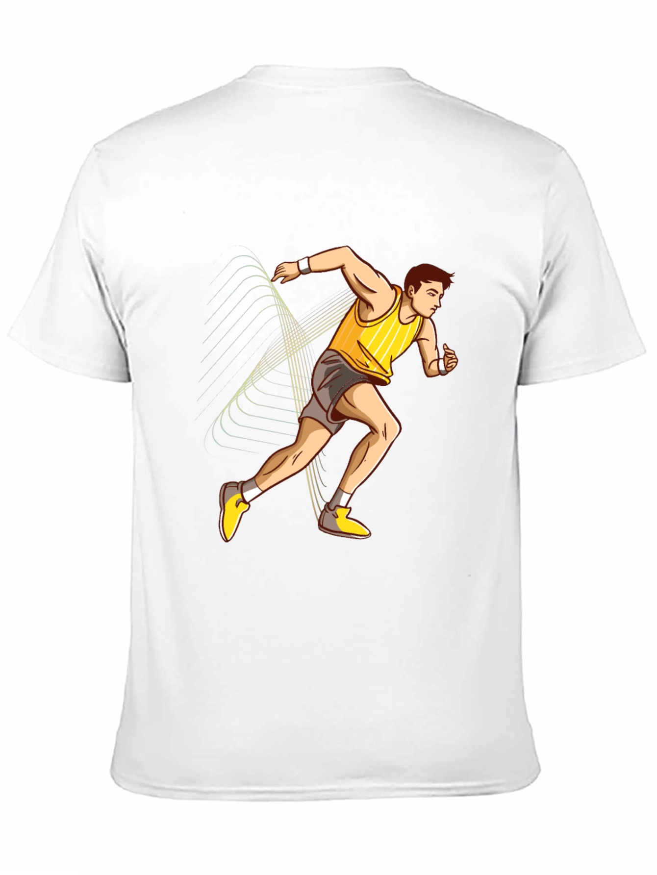 Runner Graphic Print Black T-Shirt