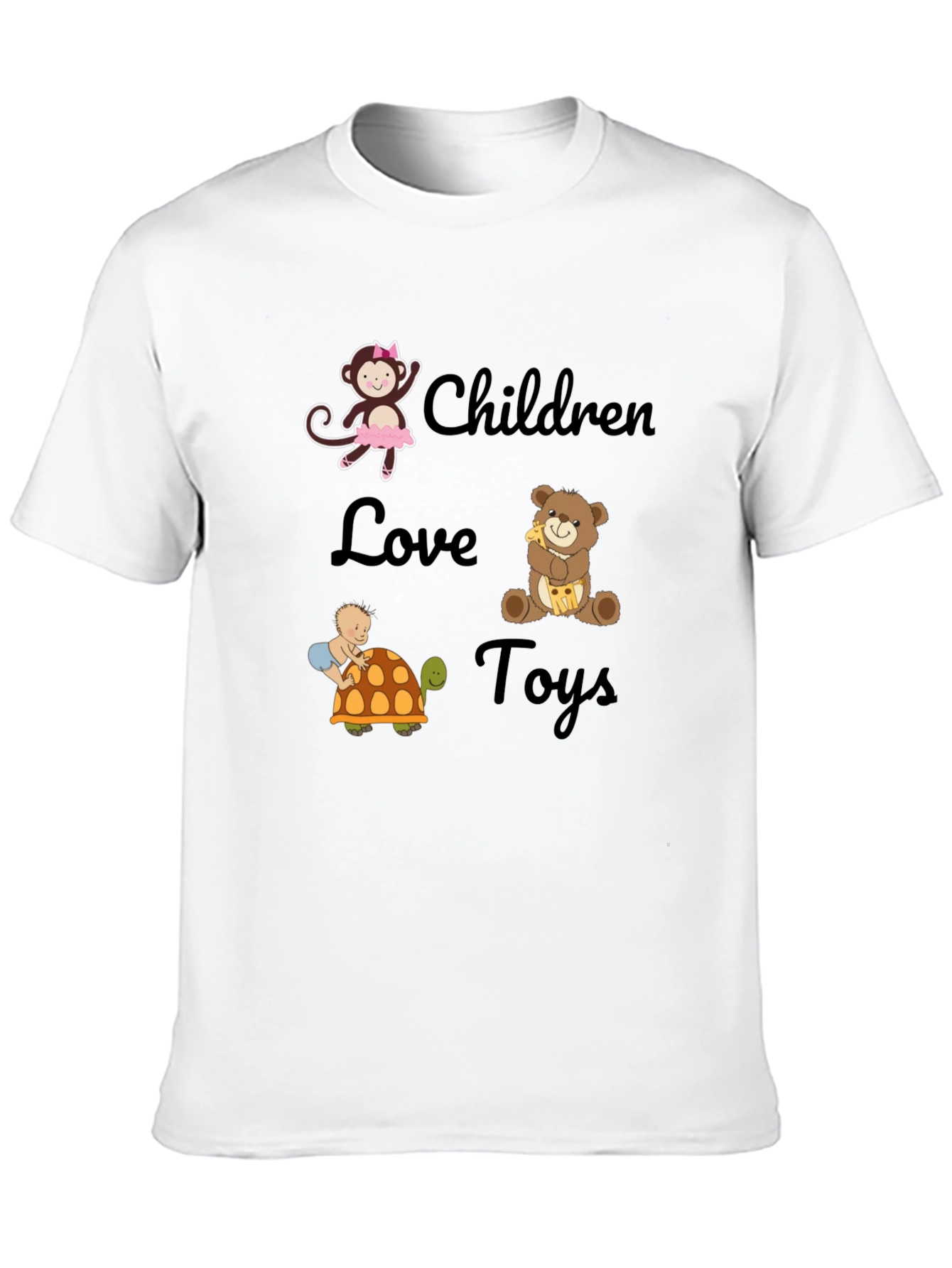 Children Love Toys Graphic Tee - Soft Cotton Blend