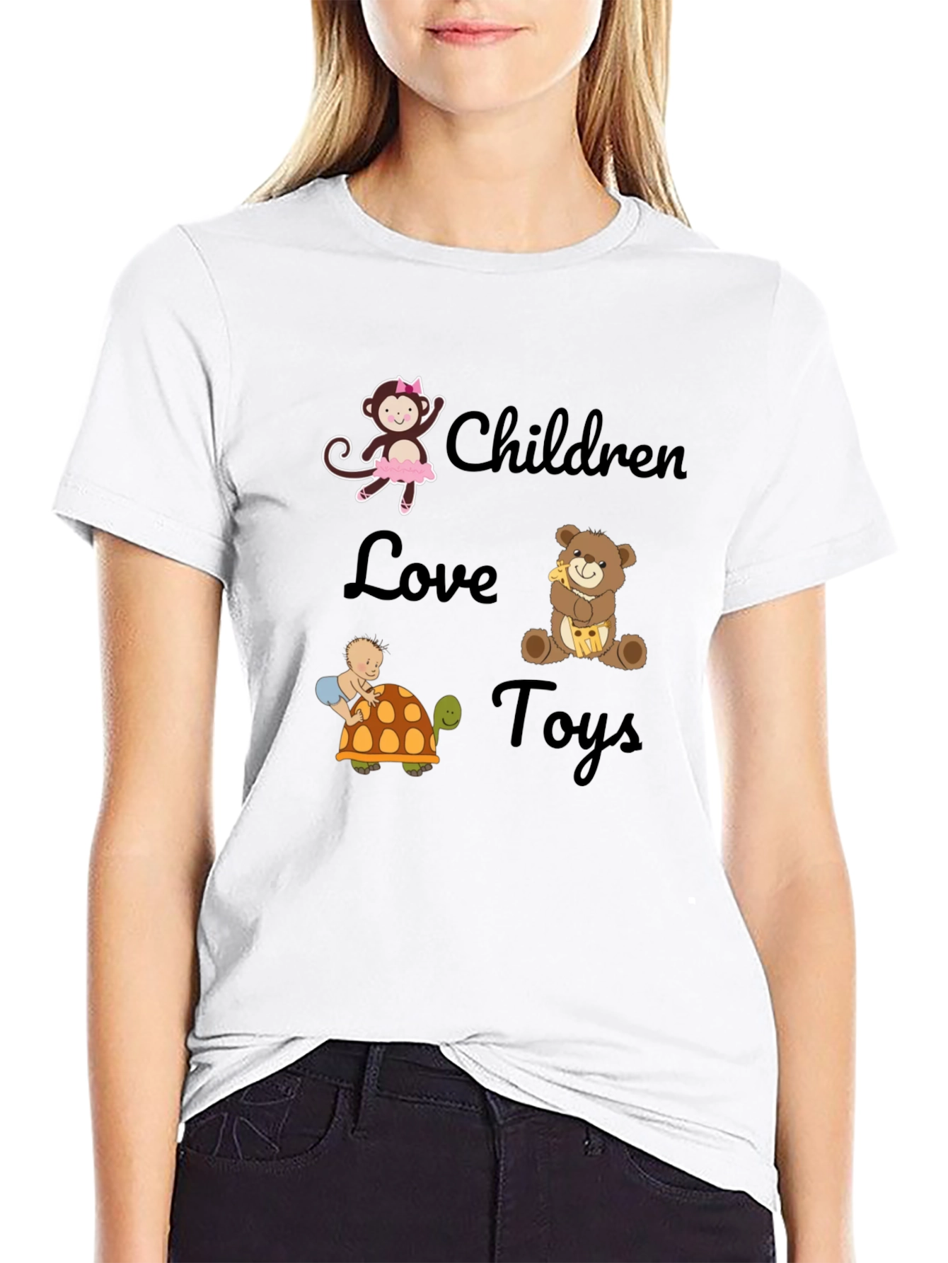 Children Love Toys Graphic Tee - Soft Cotton Blend