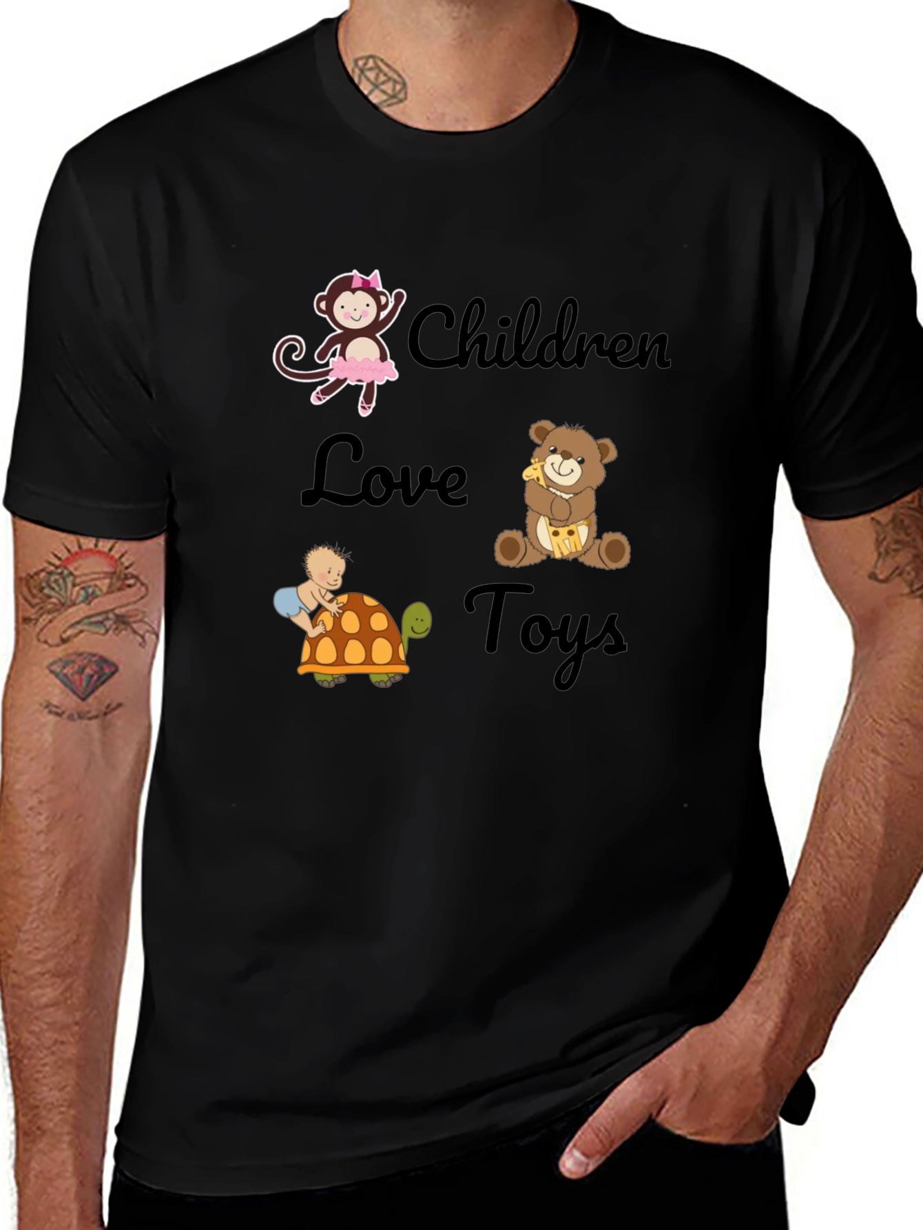 Children Love Toys Graphic Tee - Soft Cotton Blend