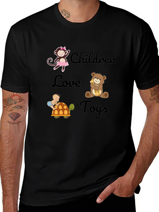 Children Love Toys Graphic Tee - Soft Cotton Blend