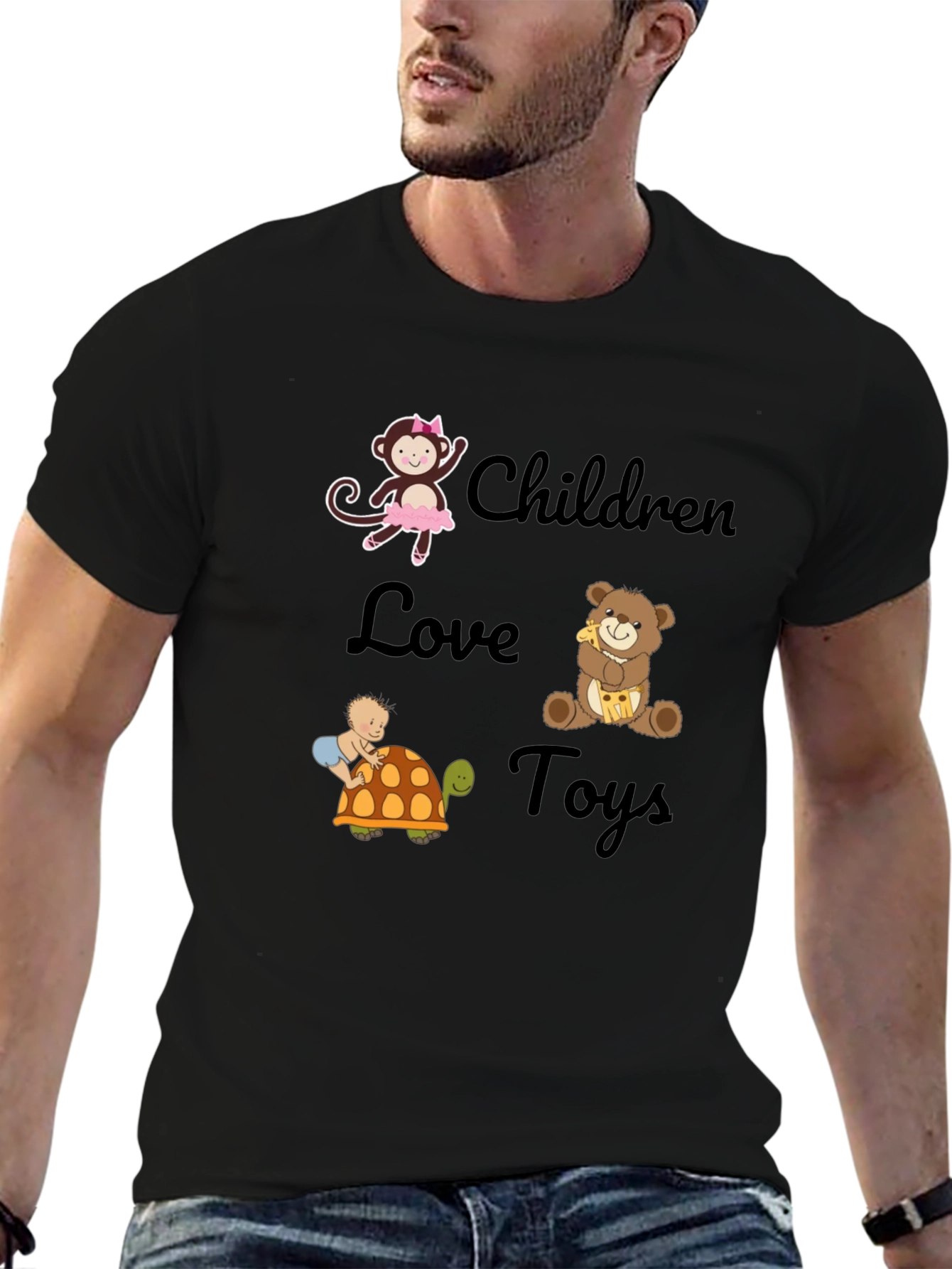 Children Love Toys Graphic Tee - Soft Cotton Blend