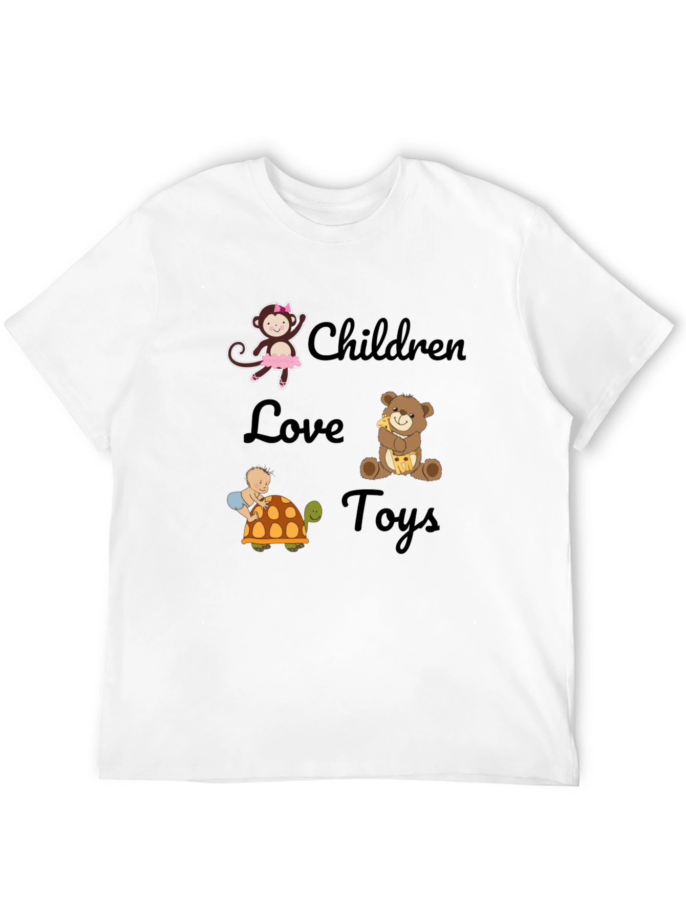 Children Love Toys Graphic Tee - Soft Cotton Blend