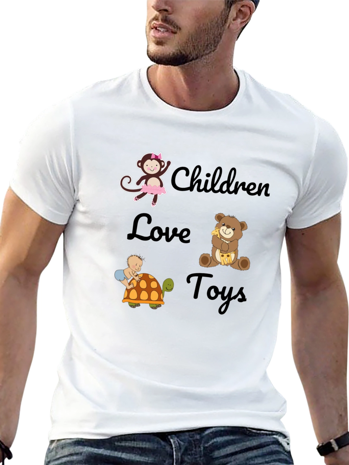 Children Love Toys Graphic Tee - Soft Cotton Blend