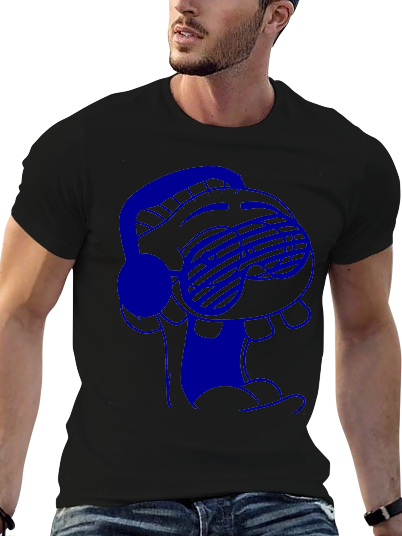 Cool Cartoon T-Shirt with Headphones and Sunglasses
