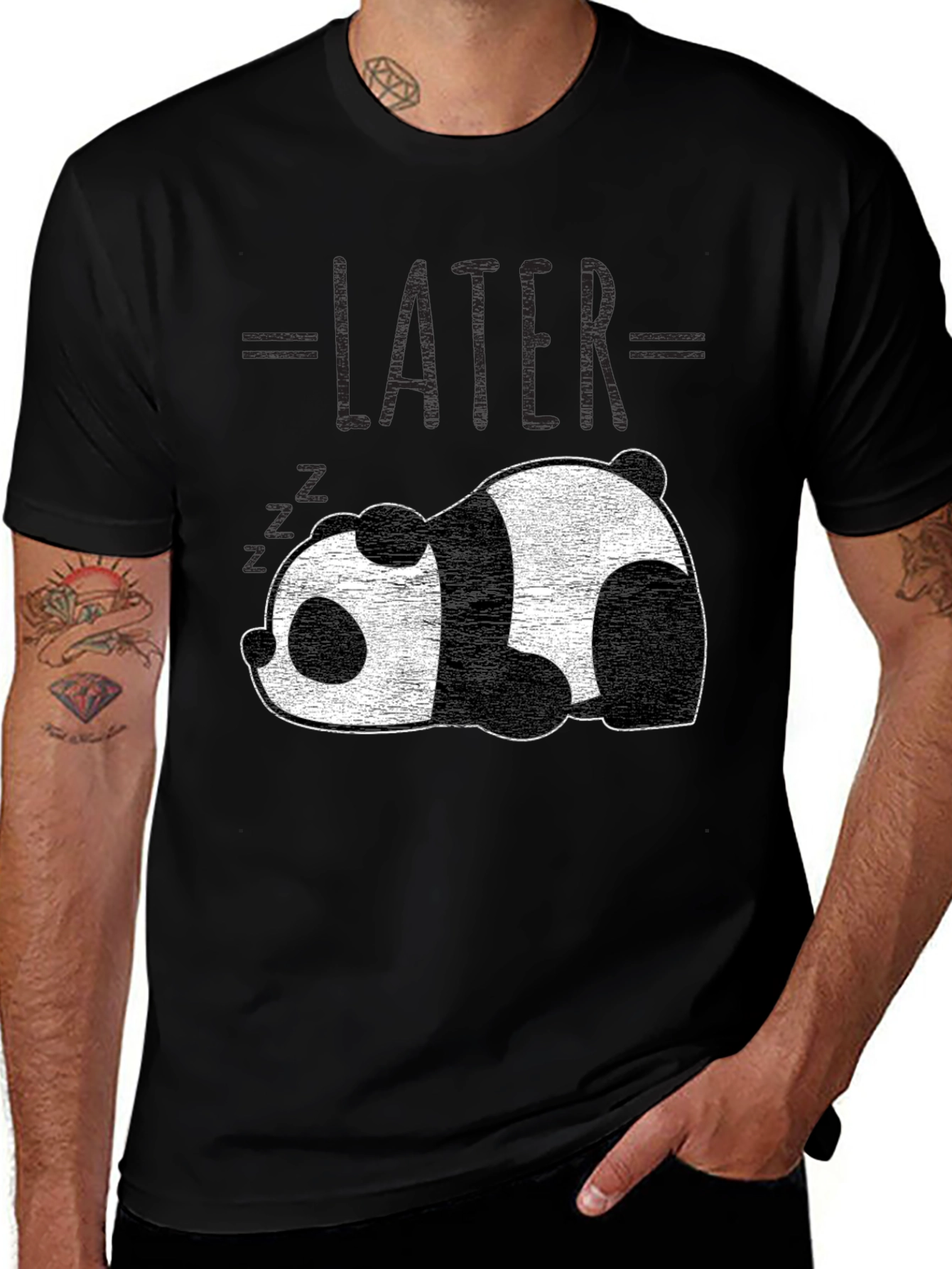 Lazy Panda T-Shirt - Later Graphic Tee
