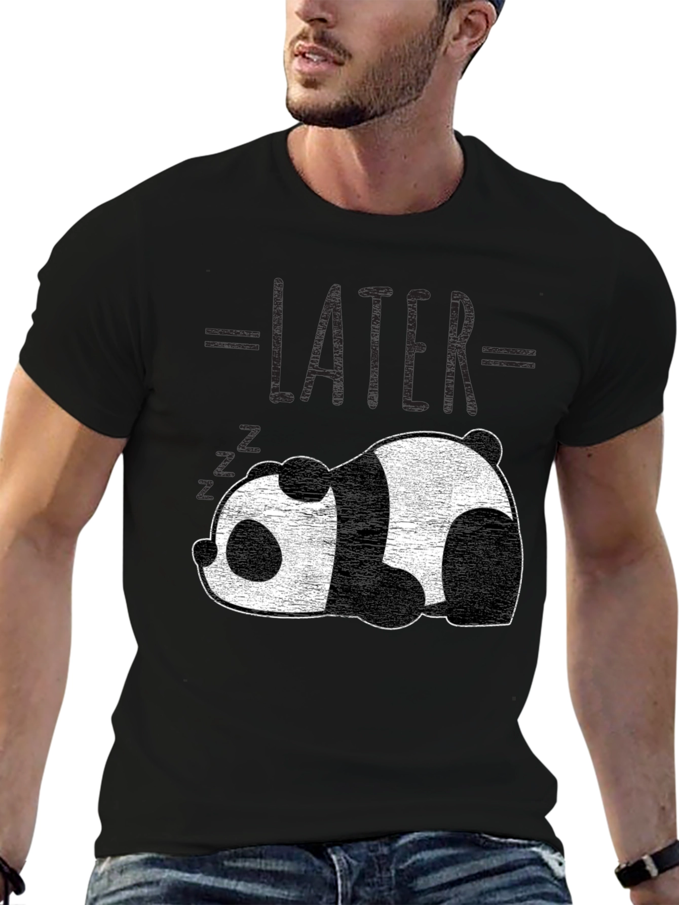 Lazy Panda T-Shirt - Later Graphic Tee