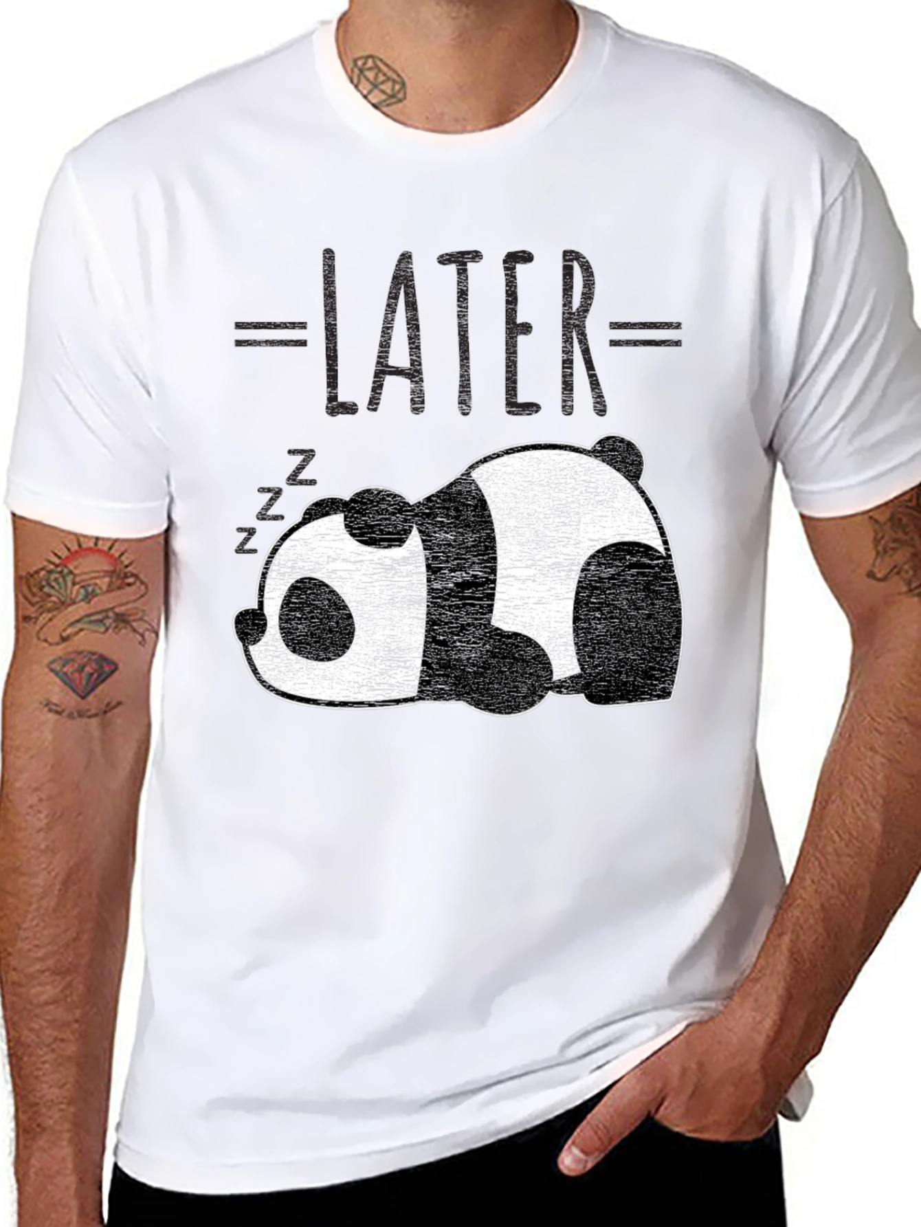 Lazy Panda T-Shirt - Later Graphic Tee