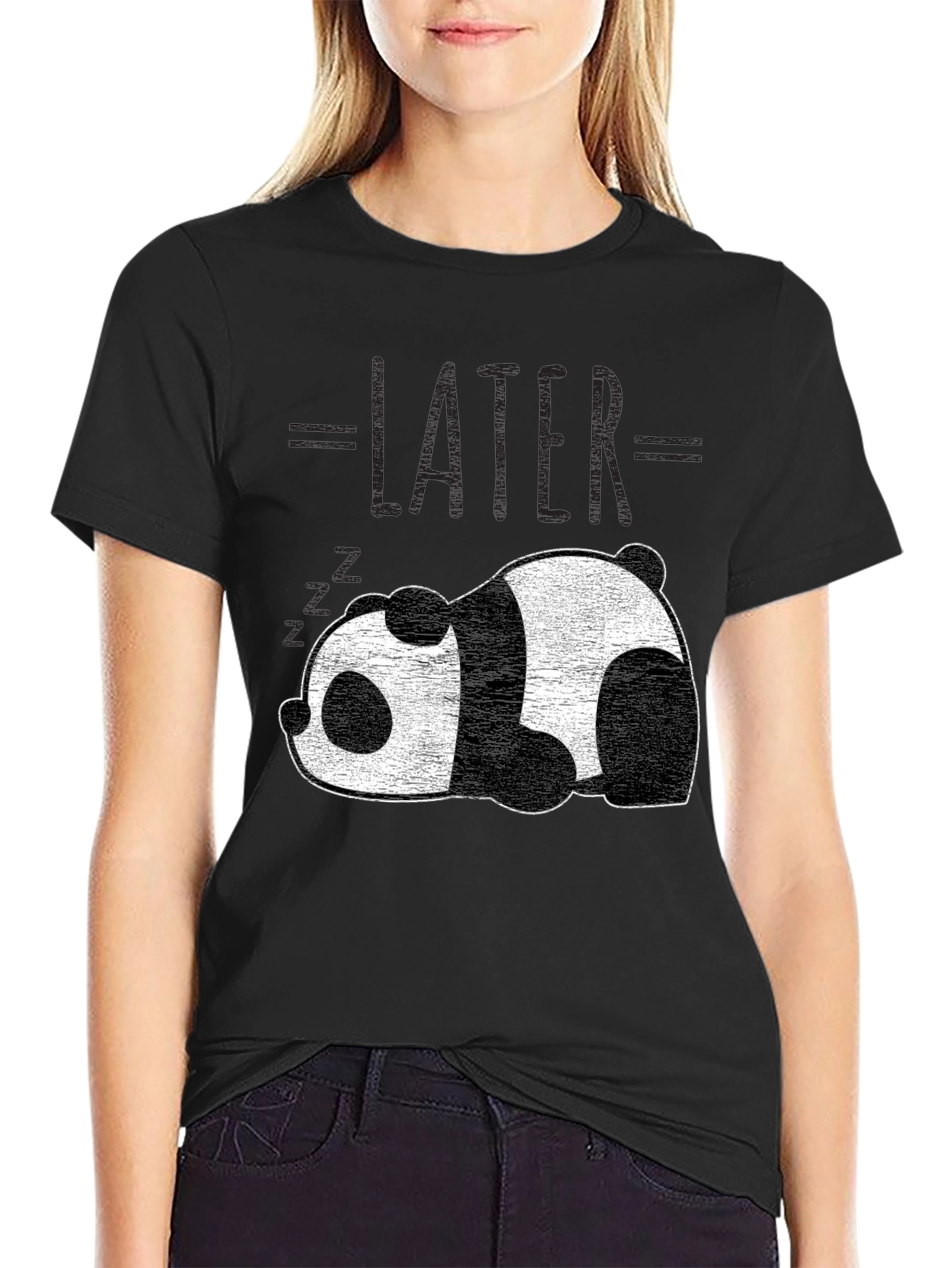 Lazy Panda T-Shirt - Later Graphic Tee