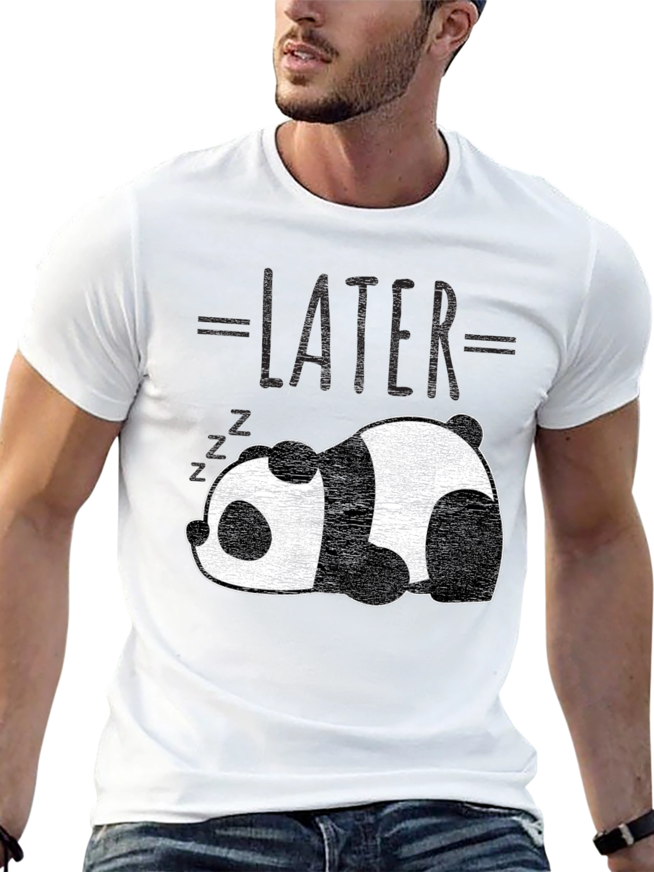 Lazy Panda T-Shirt - Later Graphic Tee