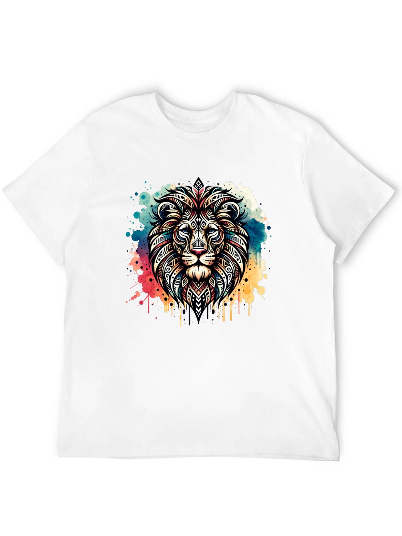 Lion Head Graphic Tee - Mens Black T-Shirt