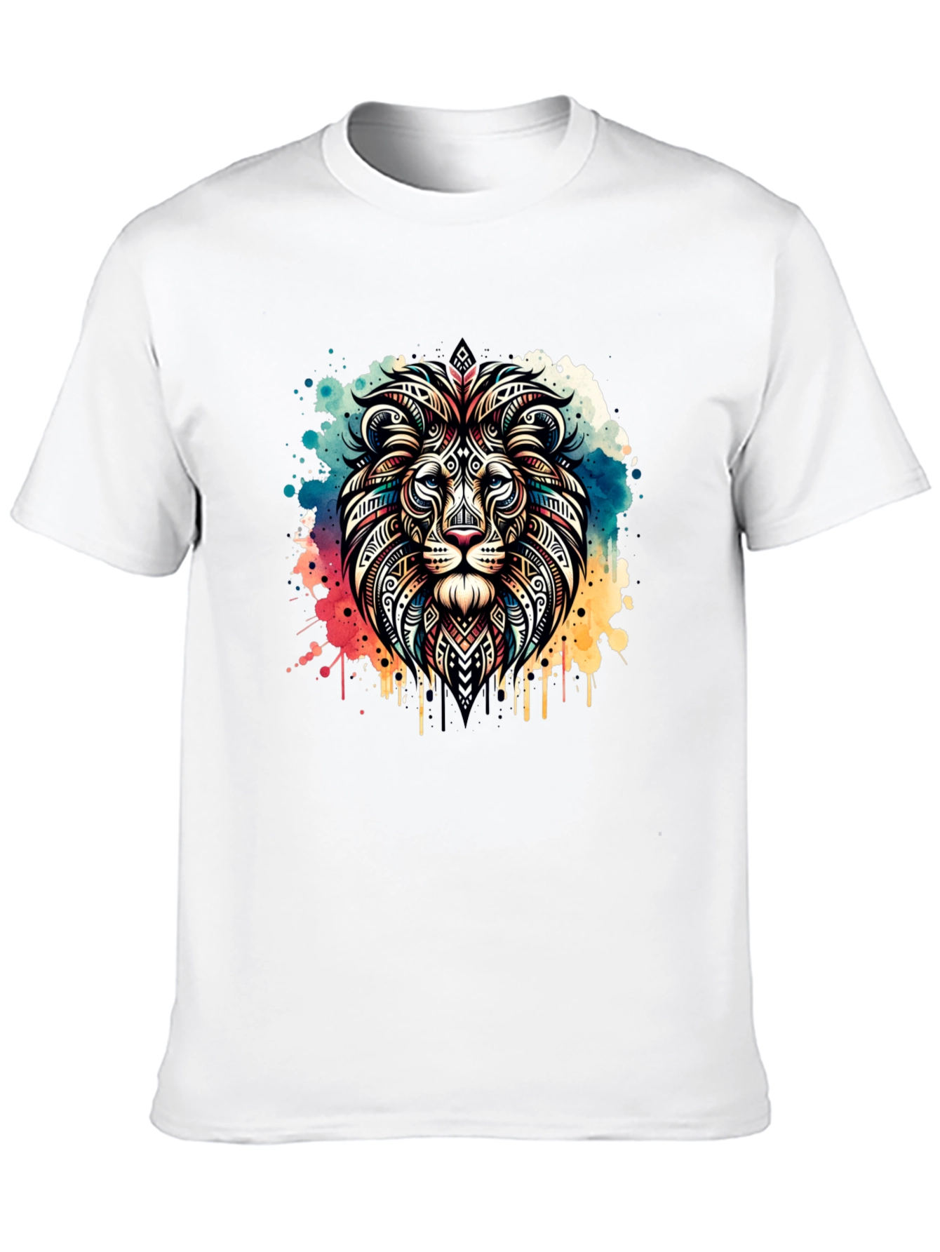 Lion Head Graphic Tee - Mens Black T-Shirt