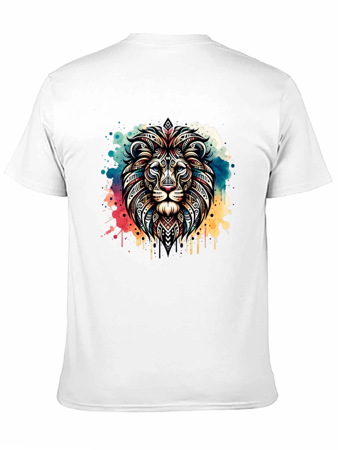 Lion Head Graphic Tee - Mens Black T-Shirt