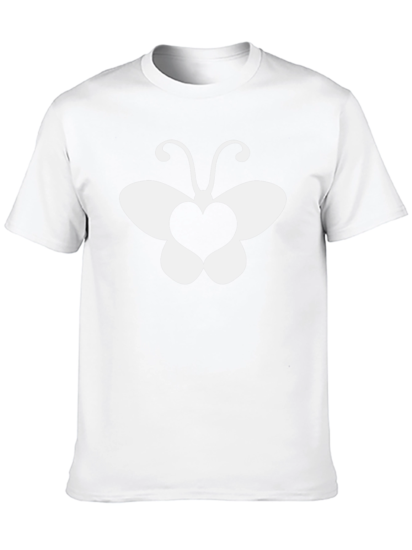 Heart Butterfly Graphic Tee - Stylish Black T-Shirt
