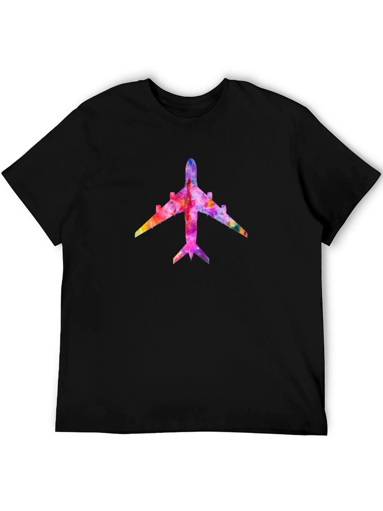 Colorful Airplane Graphic T-Shirt