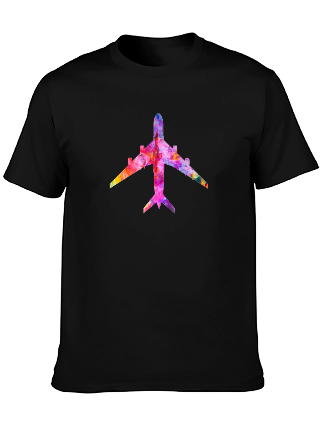 Colorful Airplane Graphic T-Shirt