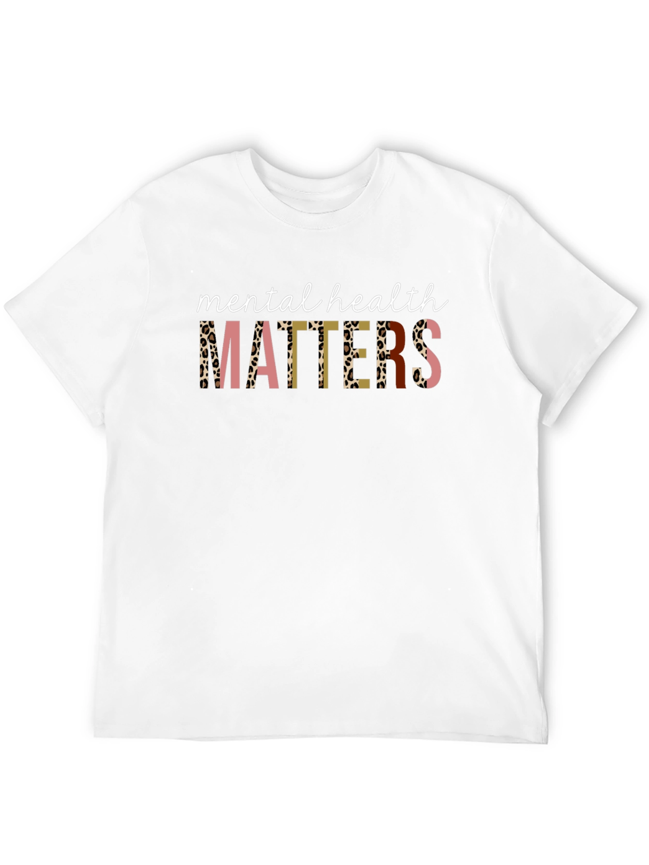 Mental Health Matters Leopard Print Graphic Tee