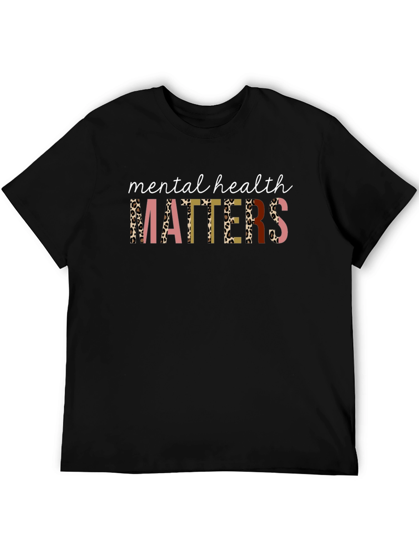 Mental Health Matters Leopard Print Graphic Tee