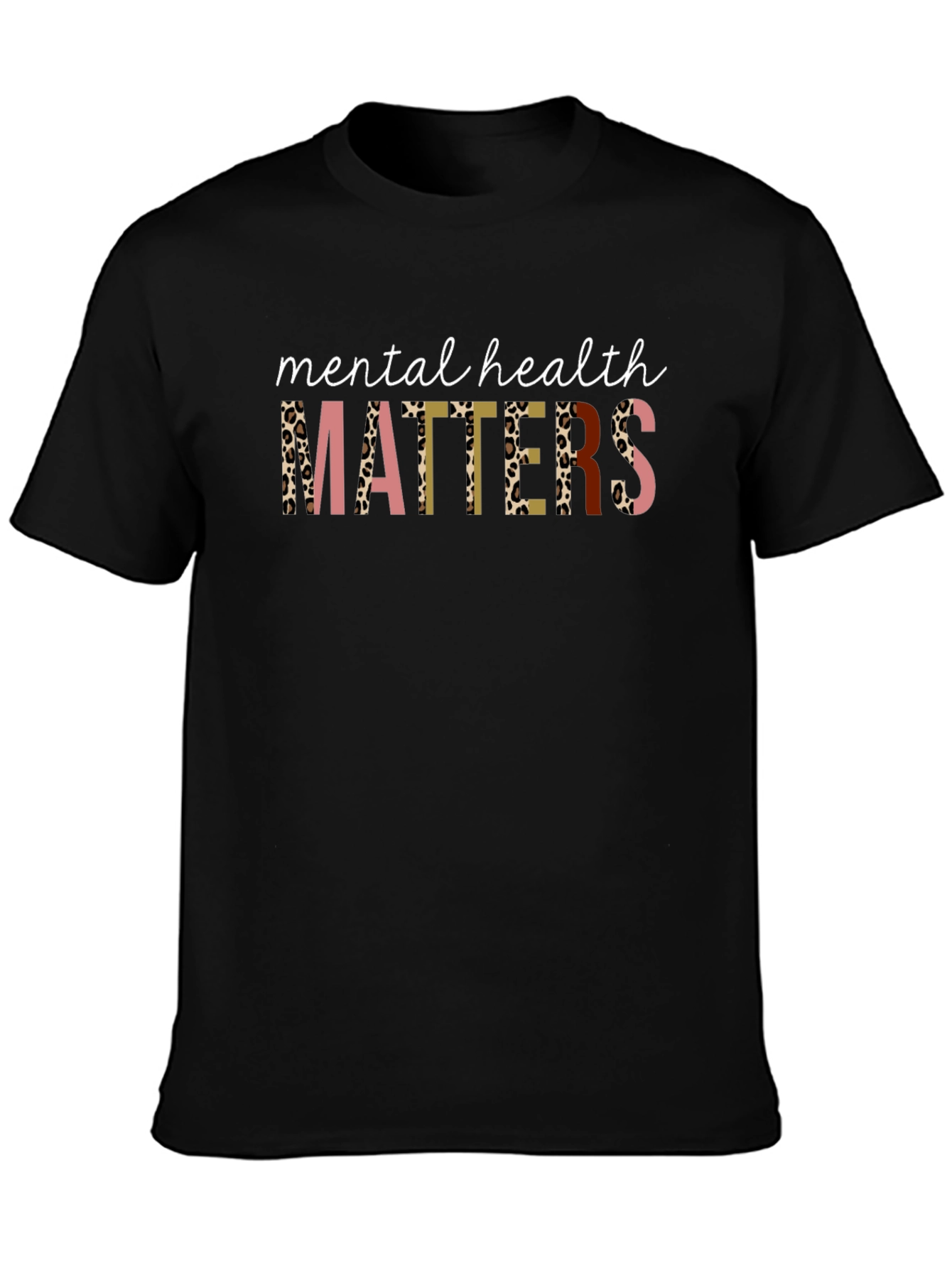 Mental Health Matters Leopard Print Graphic Tee