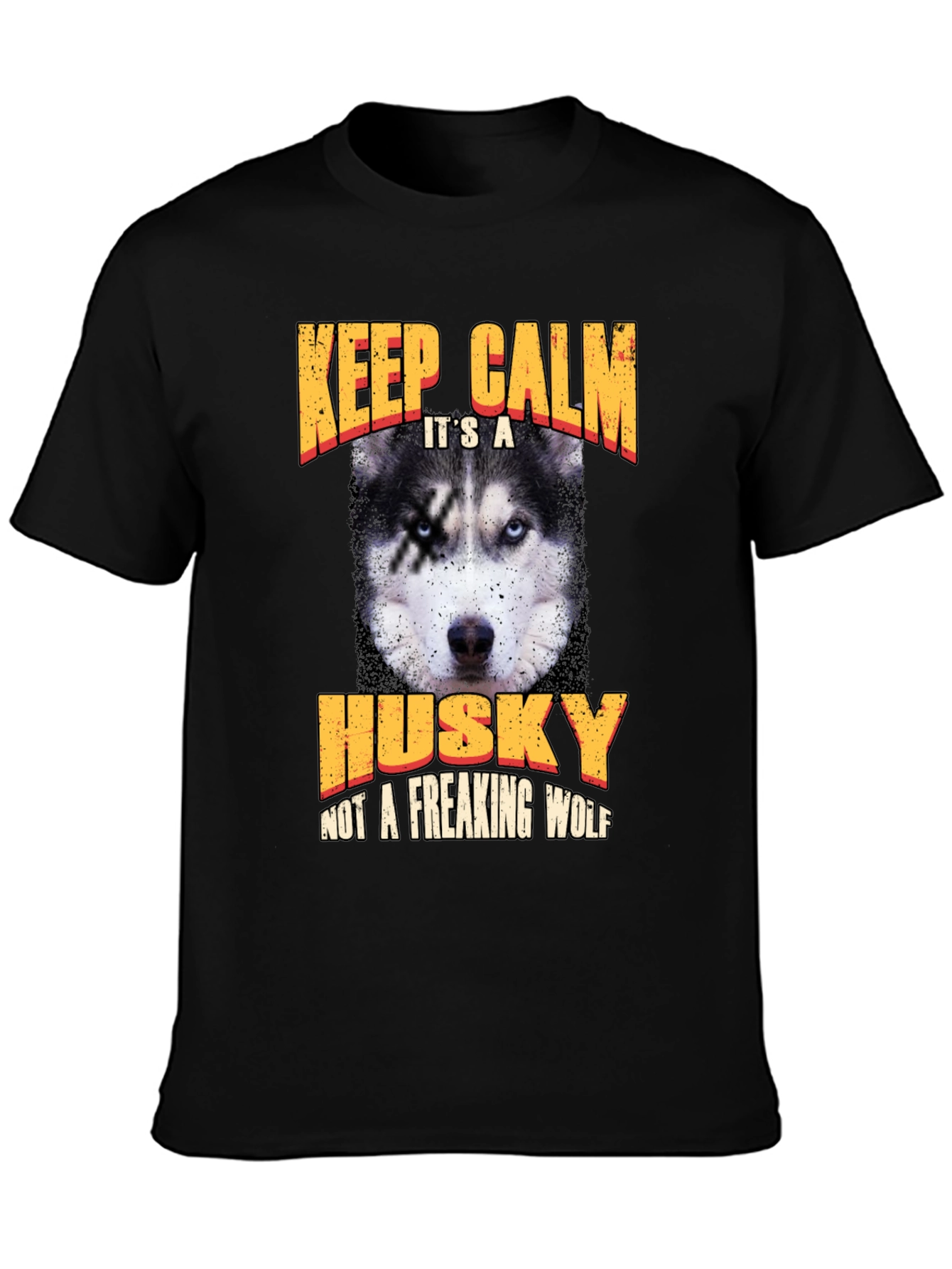 Keep Calm Husky T-Shirt - Novelty Dog Lover Tee