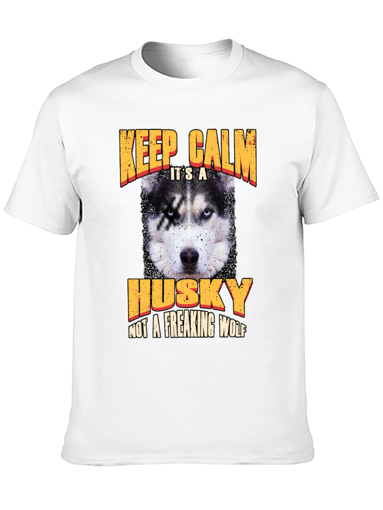 Keep Calm Husky T-Shirt - Novelty Dog Lover Tee