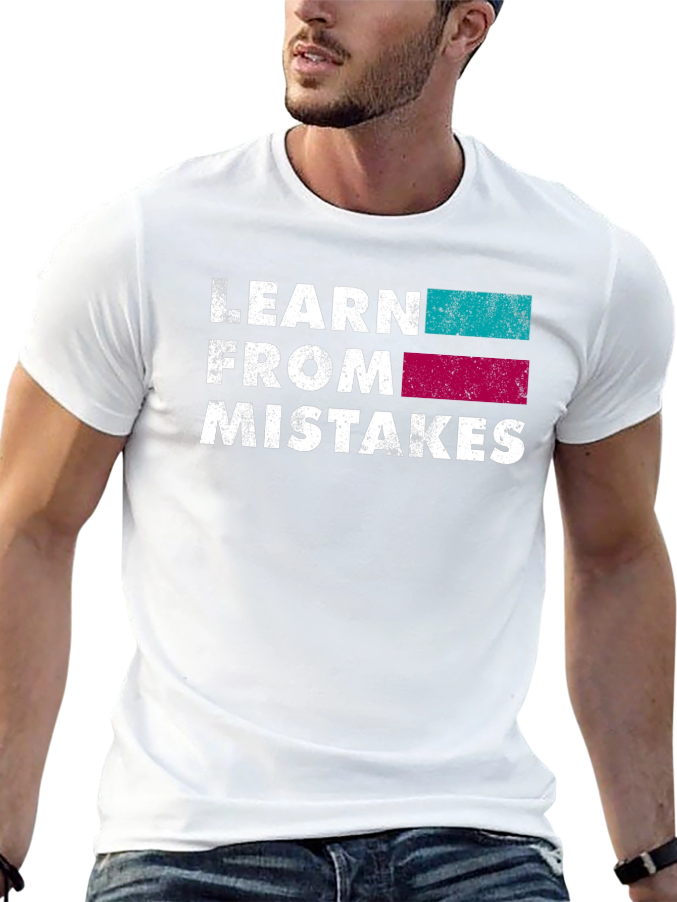 Learn From Mistakes Graphic T-Shirt - Black