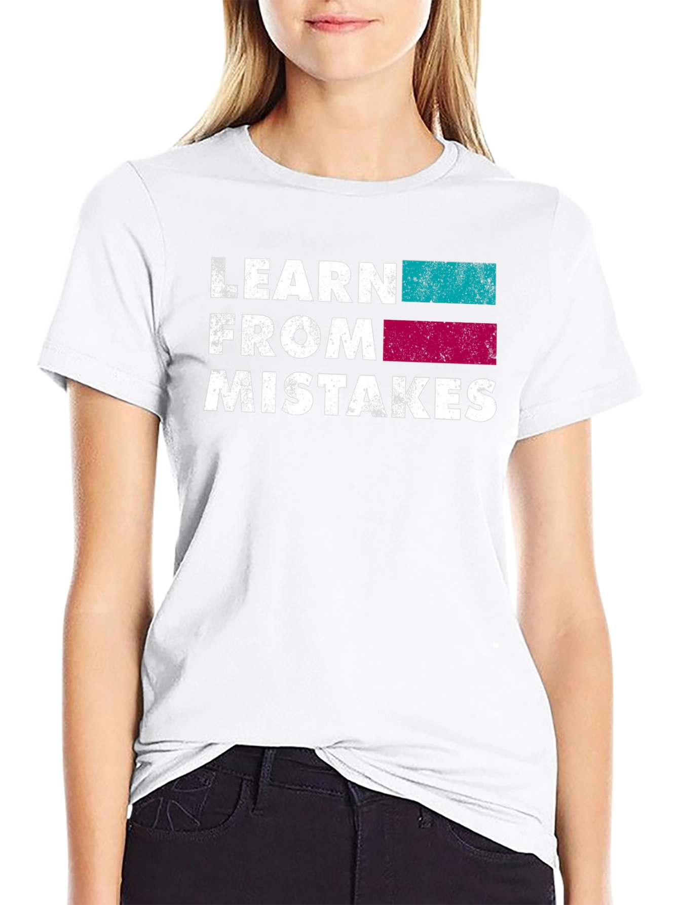 Learn From Mistakes Graphic T-Shirt - Black