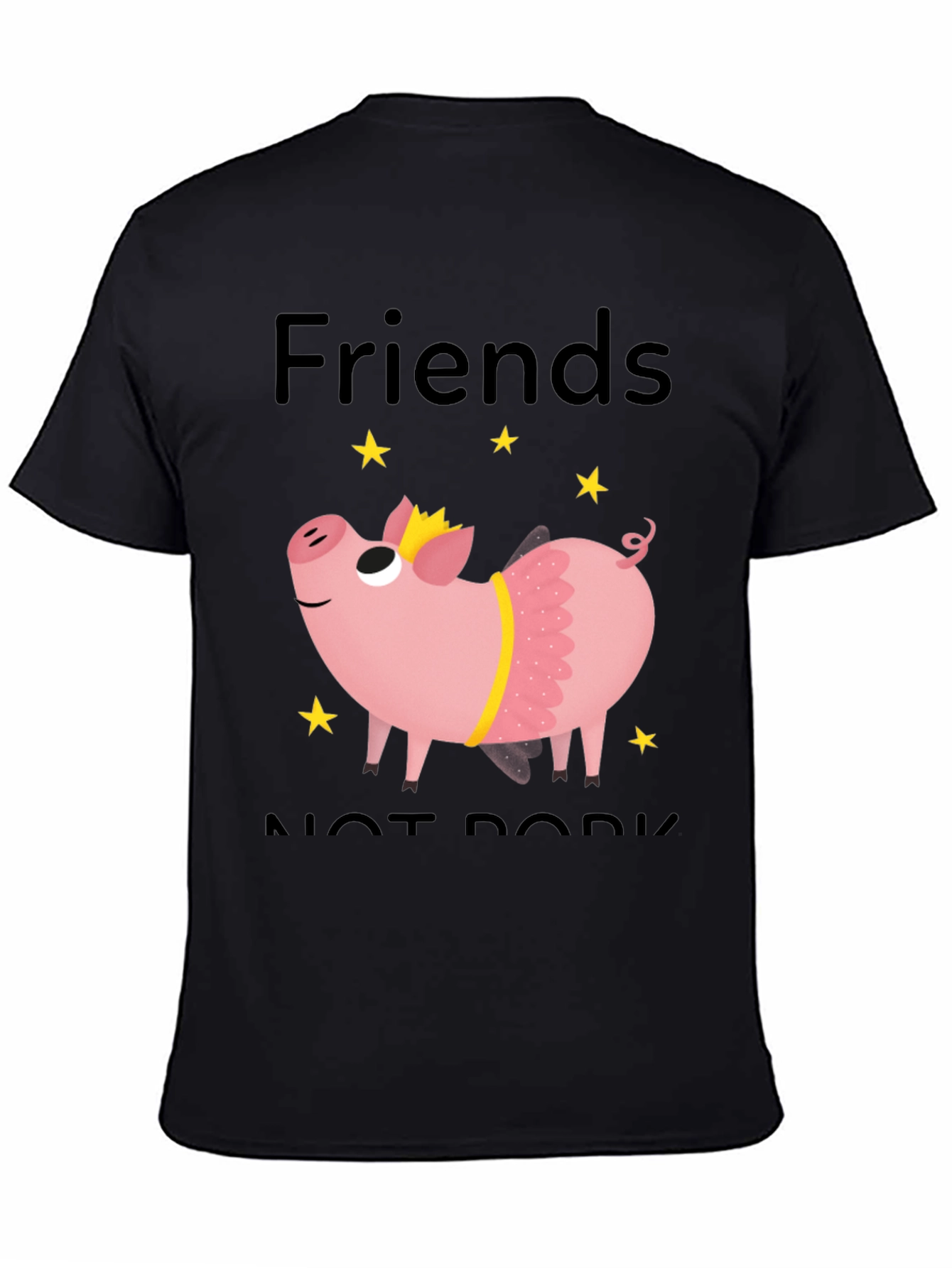 Friends Not Pork T-Shirt - Cute Pig Design