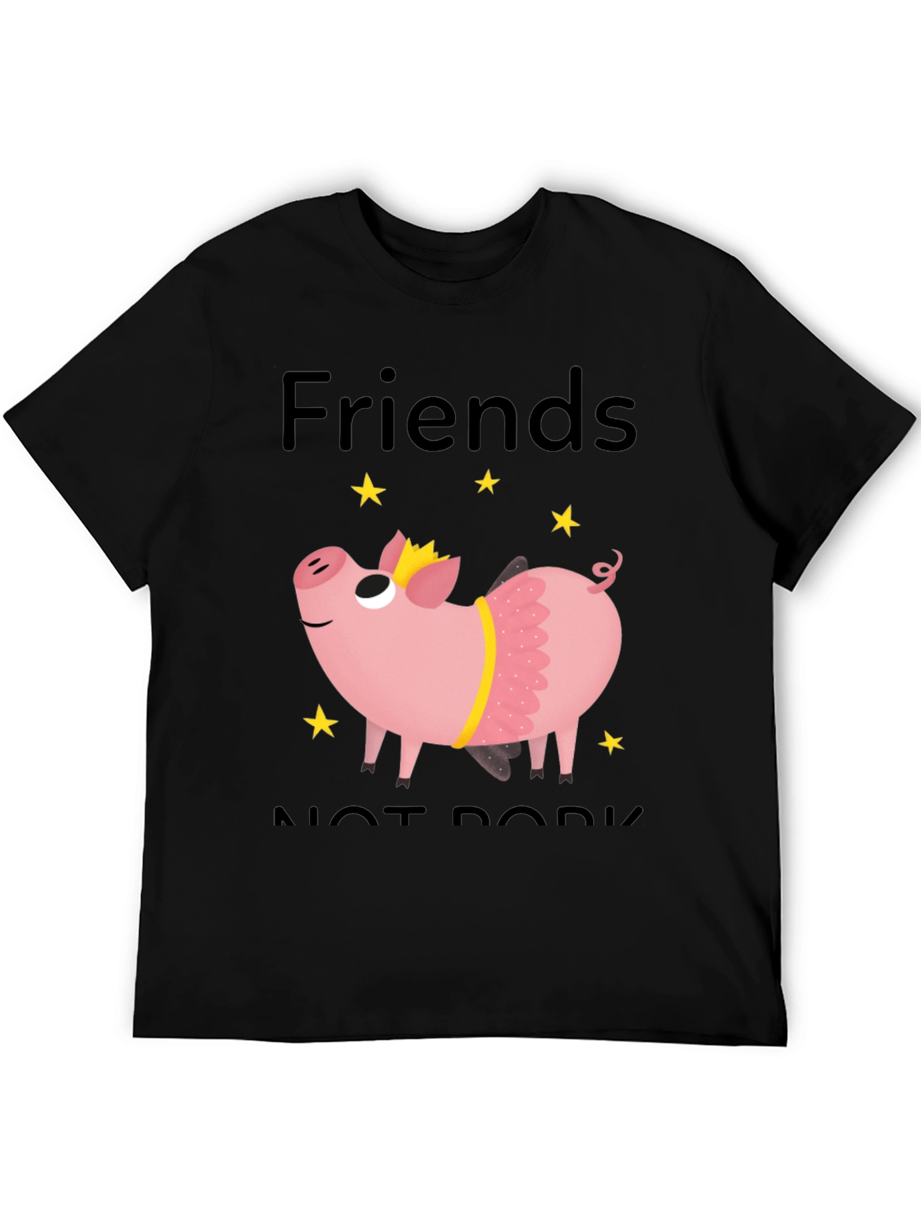 Friends Not Pork T-Shirt - Cute Pig Design