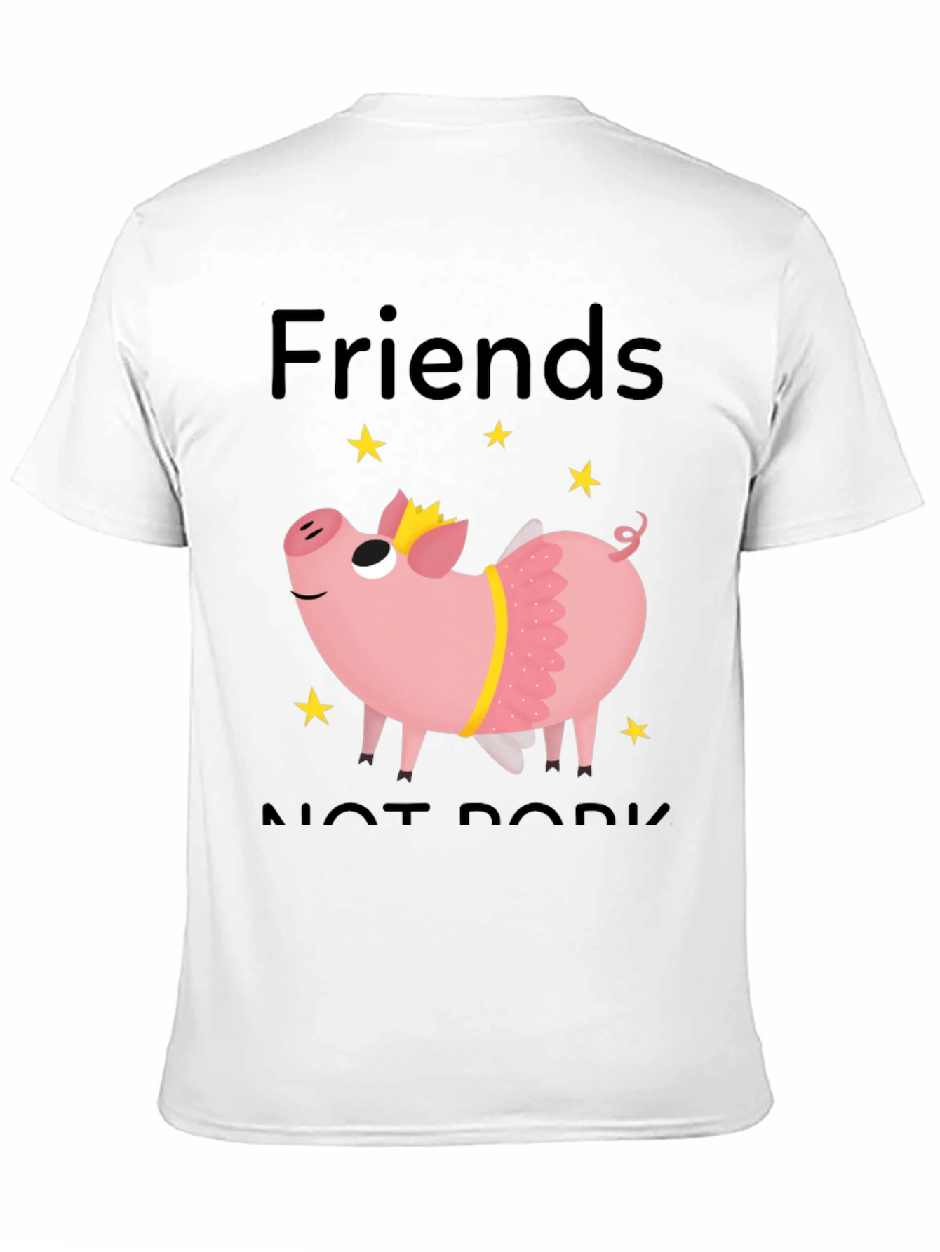 Friends Not Pork T-Shirt - Cute Pig Design