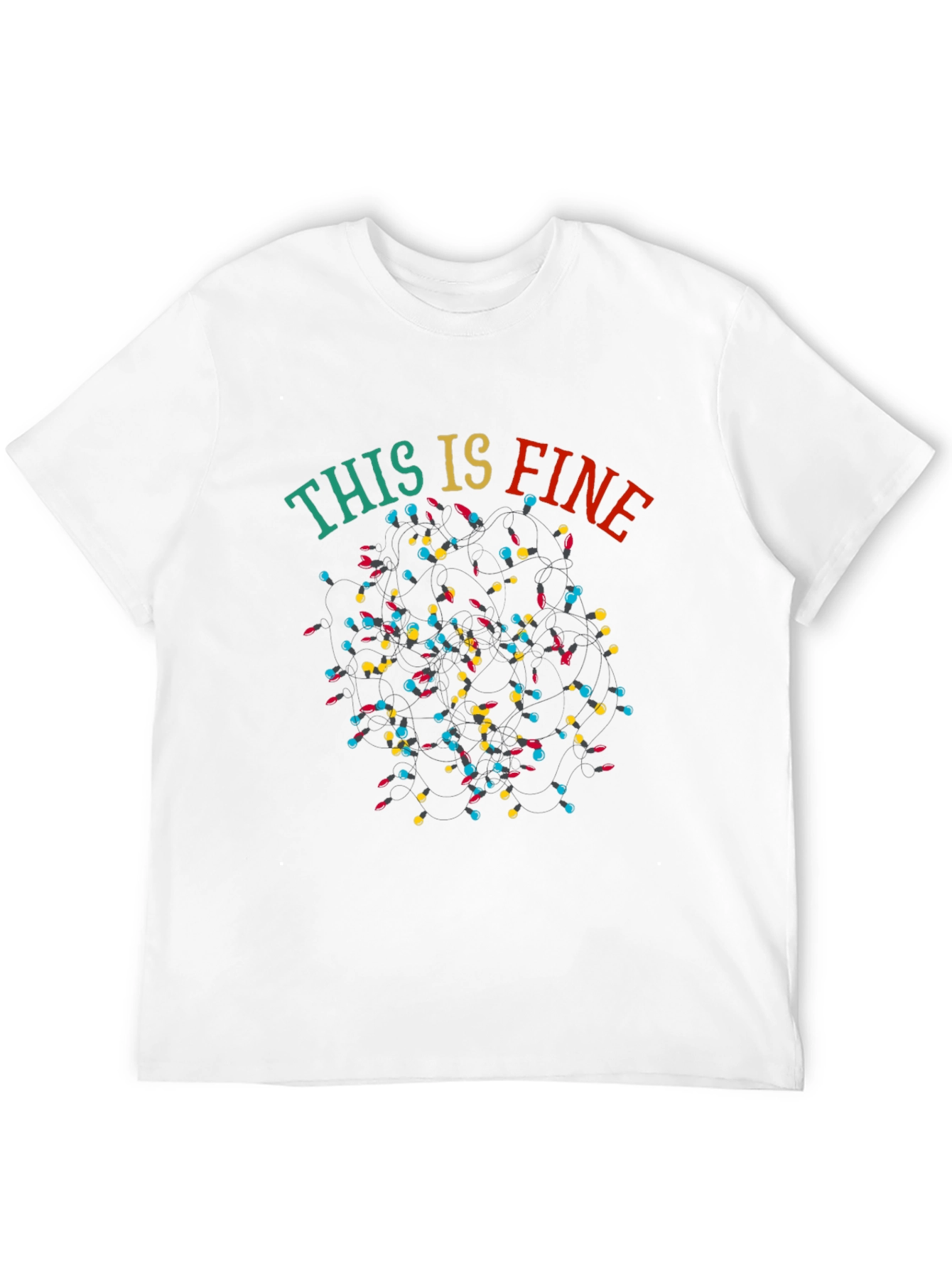This Is Fine Christmas Lights T-Shirt