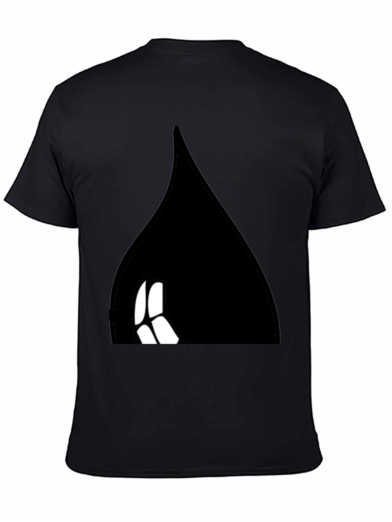 Black Tee with Abstract Design