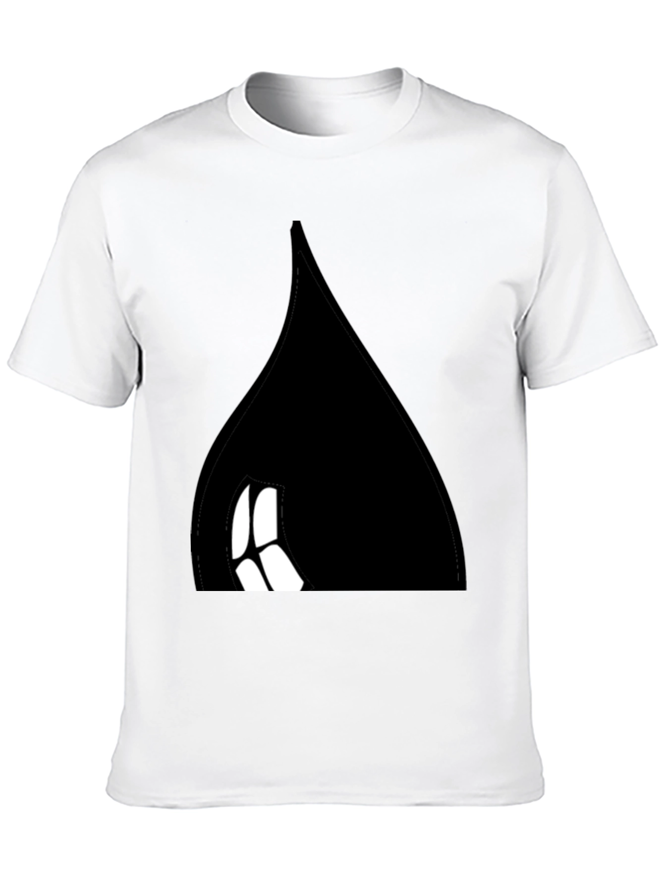 Black Tee with Abstract Design