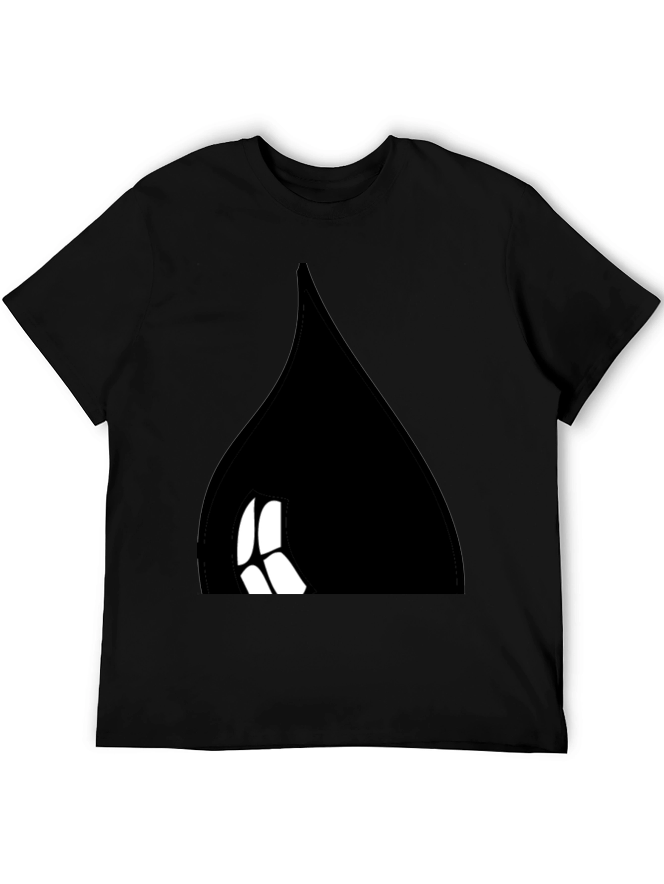 Black Tee with Abstract Design