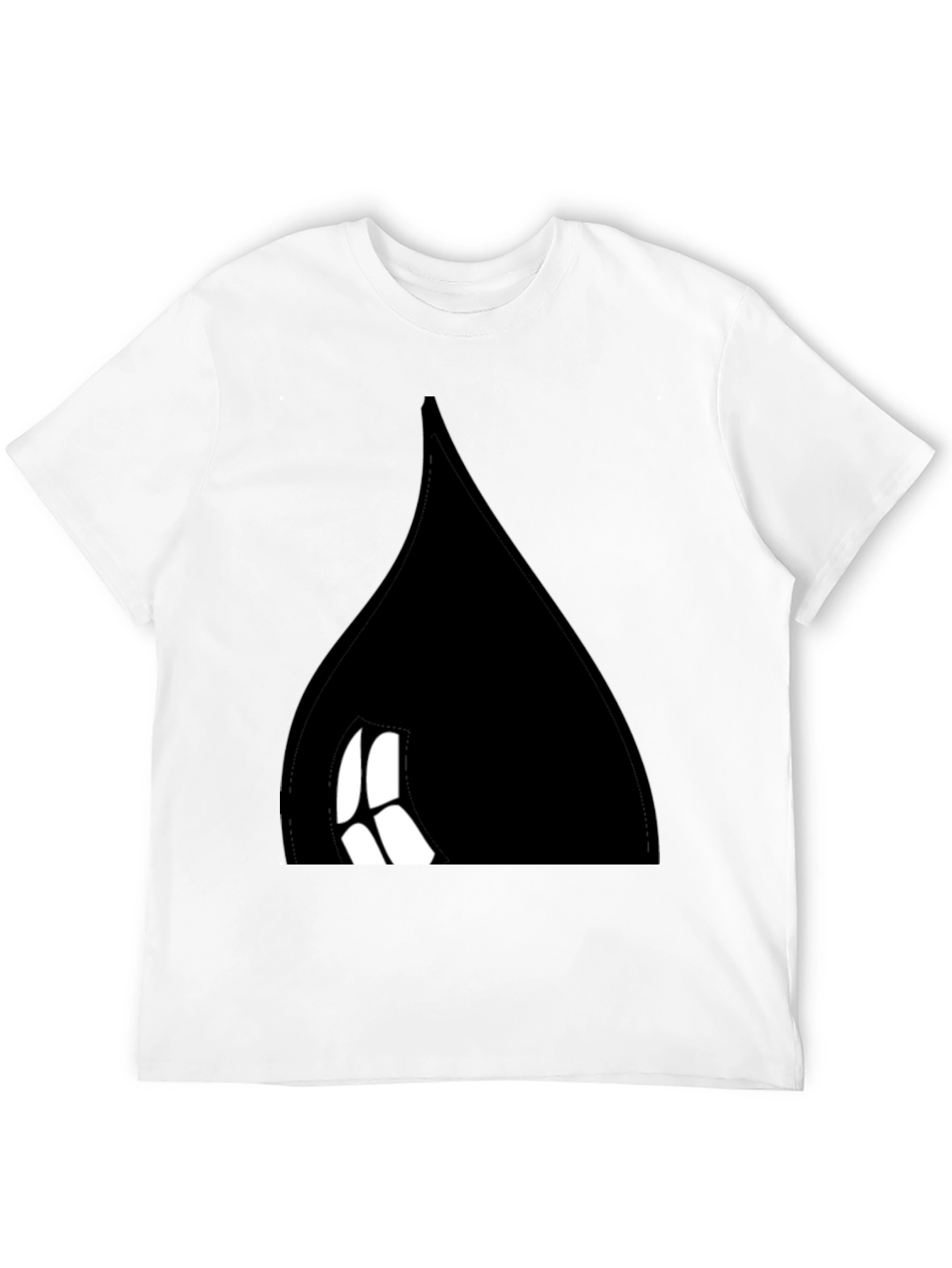Black Tee with Abstract Design