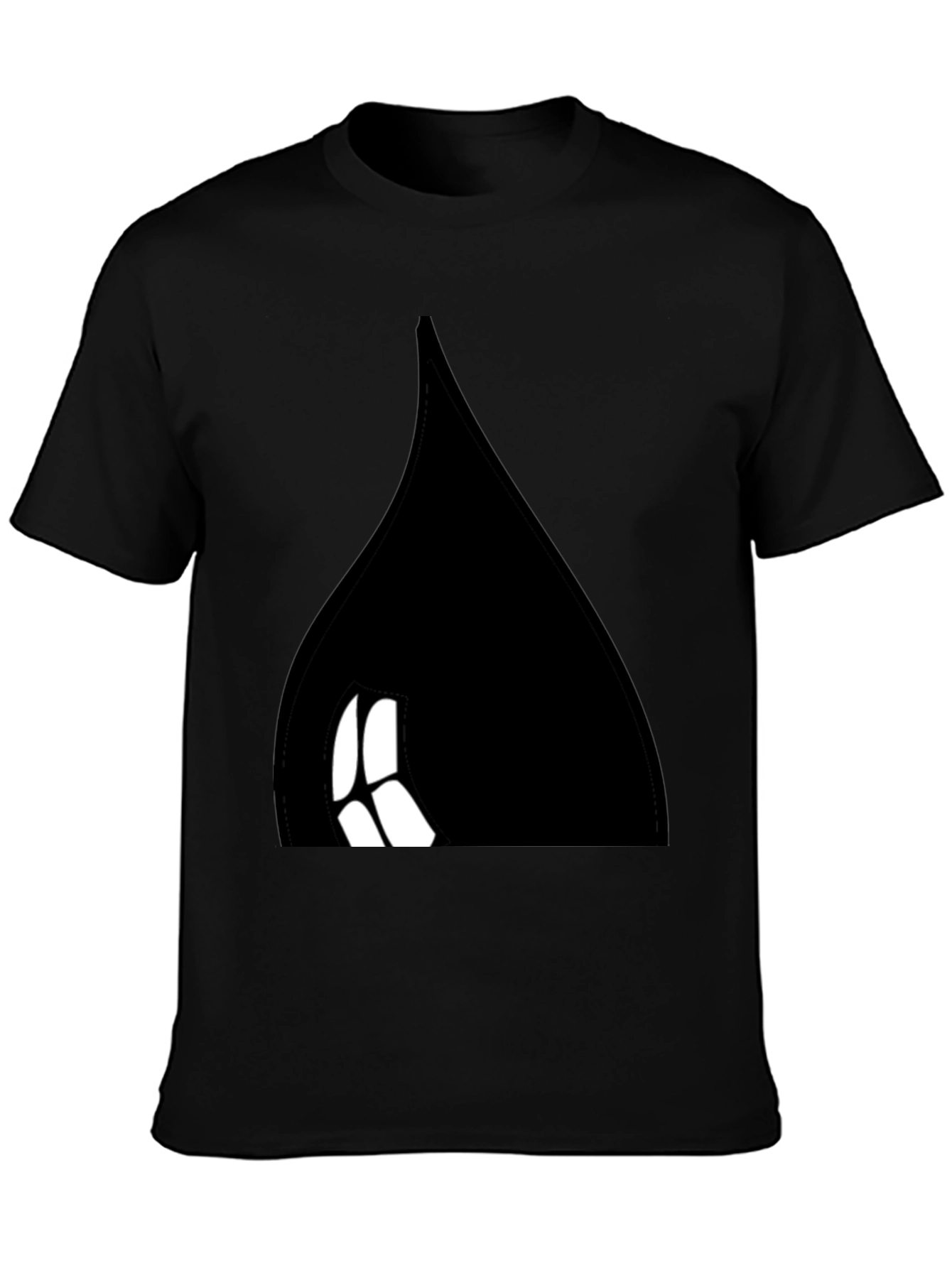 Black Tee with Abstract Design